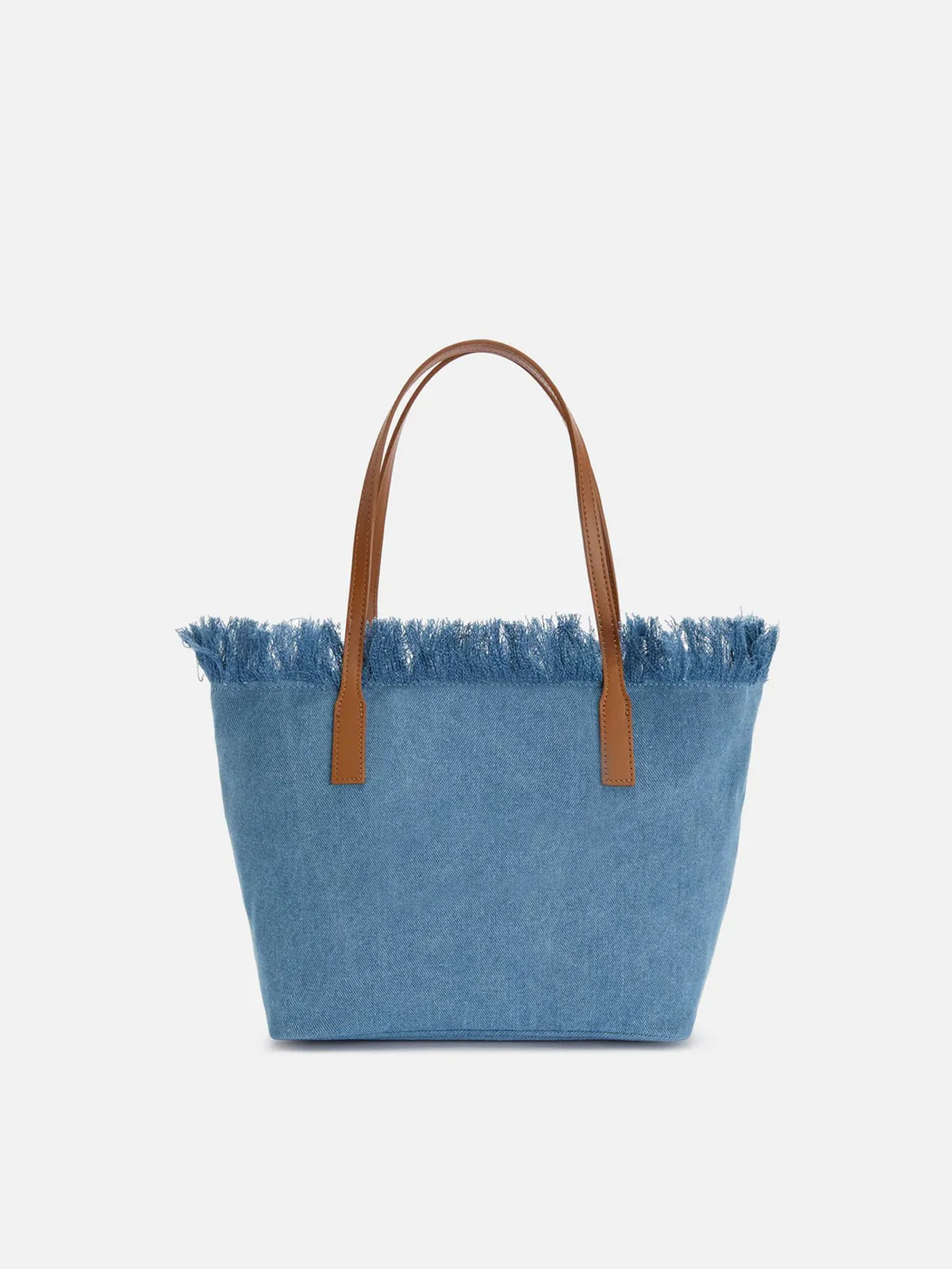MC2 SAINT BARTH Borsa Donna  CITY BAG MID FRINGE 00436L DENIM EMB - Image 4