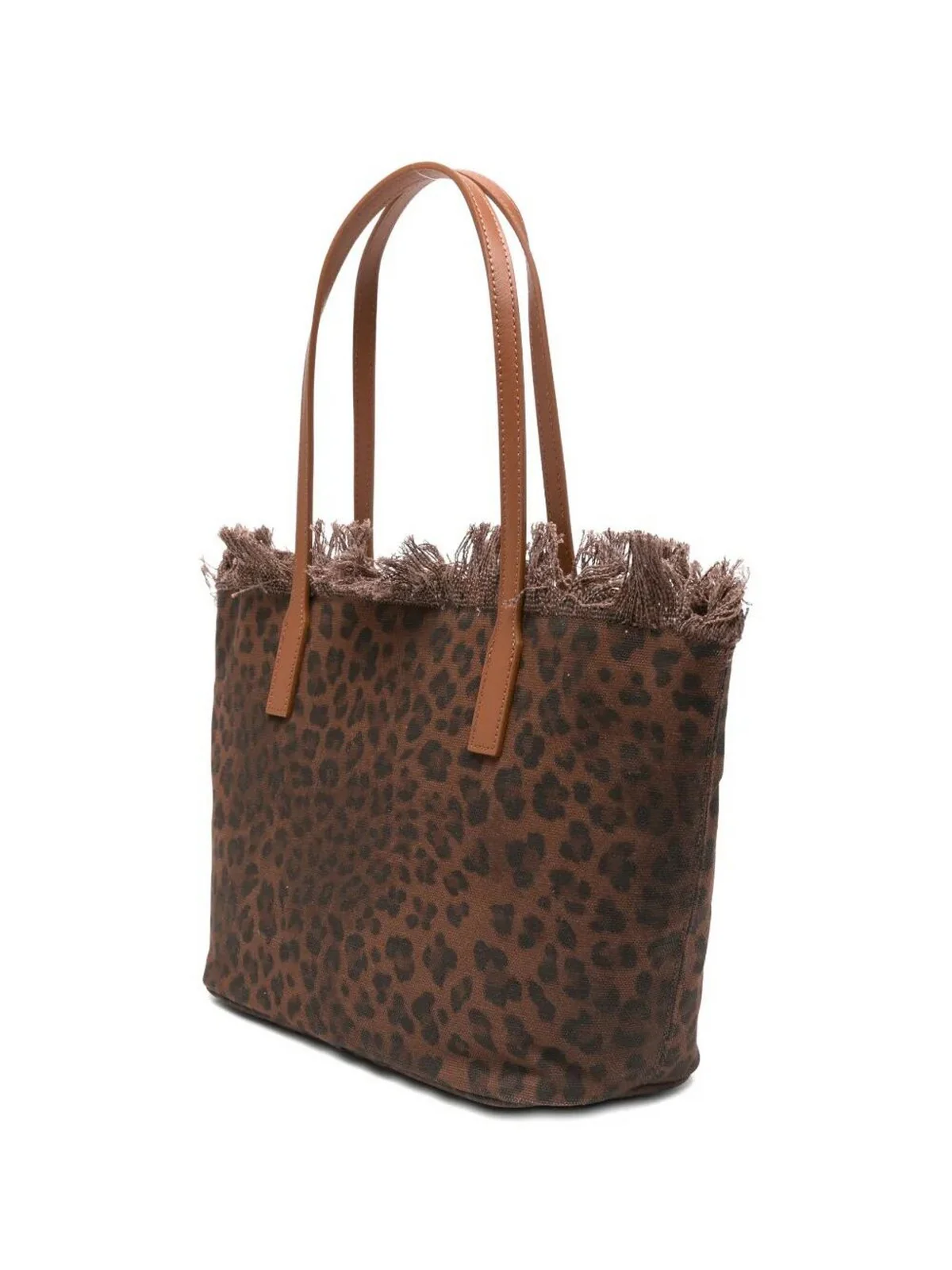 MC2 SAINT BARTH Borsa Donna  CITY BAG MID FRINGE 00588L CANVAS DARK LEOPARD 18 EMB - Image 4