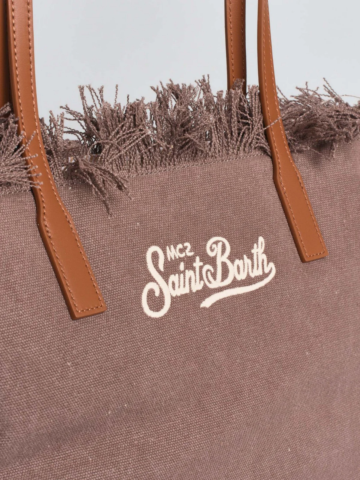 MC2 SAINT BARTH Borsa Donna  CITY BAG MID FRINGE 01742L CANVAS 18 EMB - Image 2