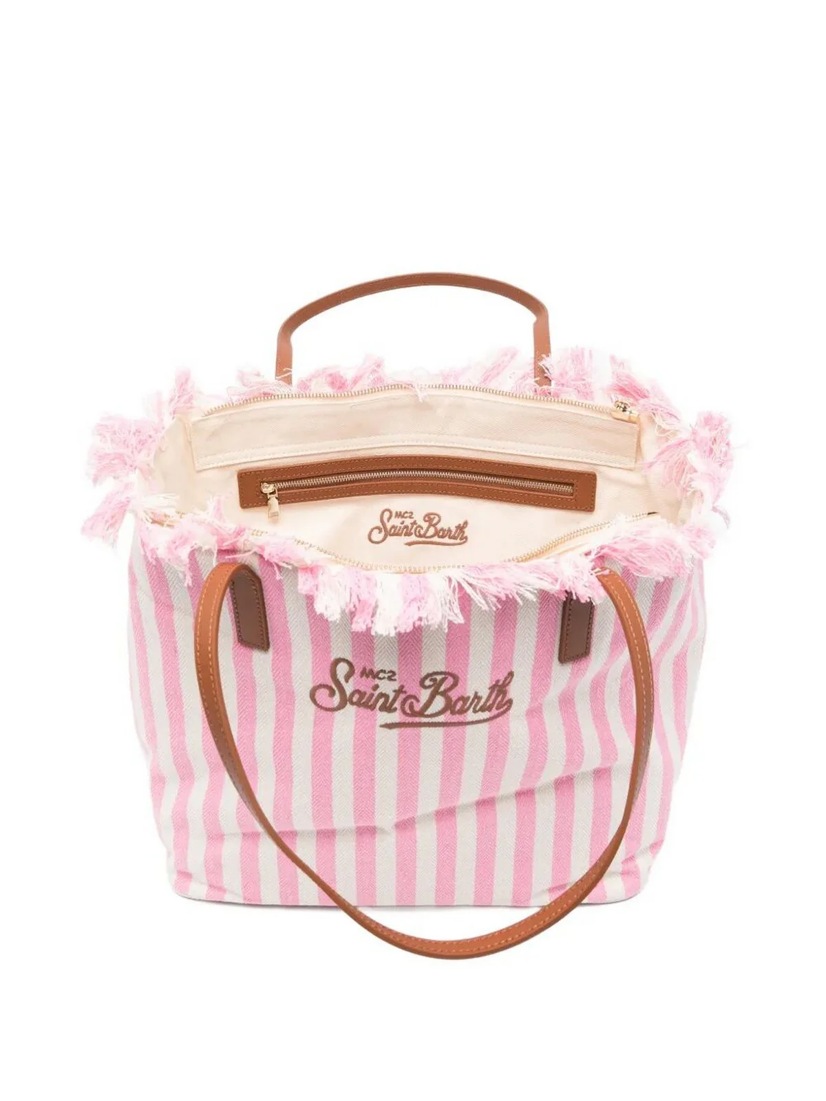 MC2 SAINT BARTH Borsa Donna  CITY BAG MID FRINGE 01764L HB STRIPES 21 EMB - Image 2
