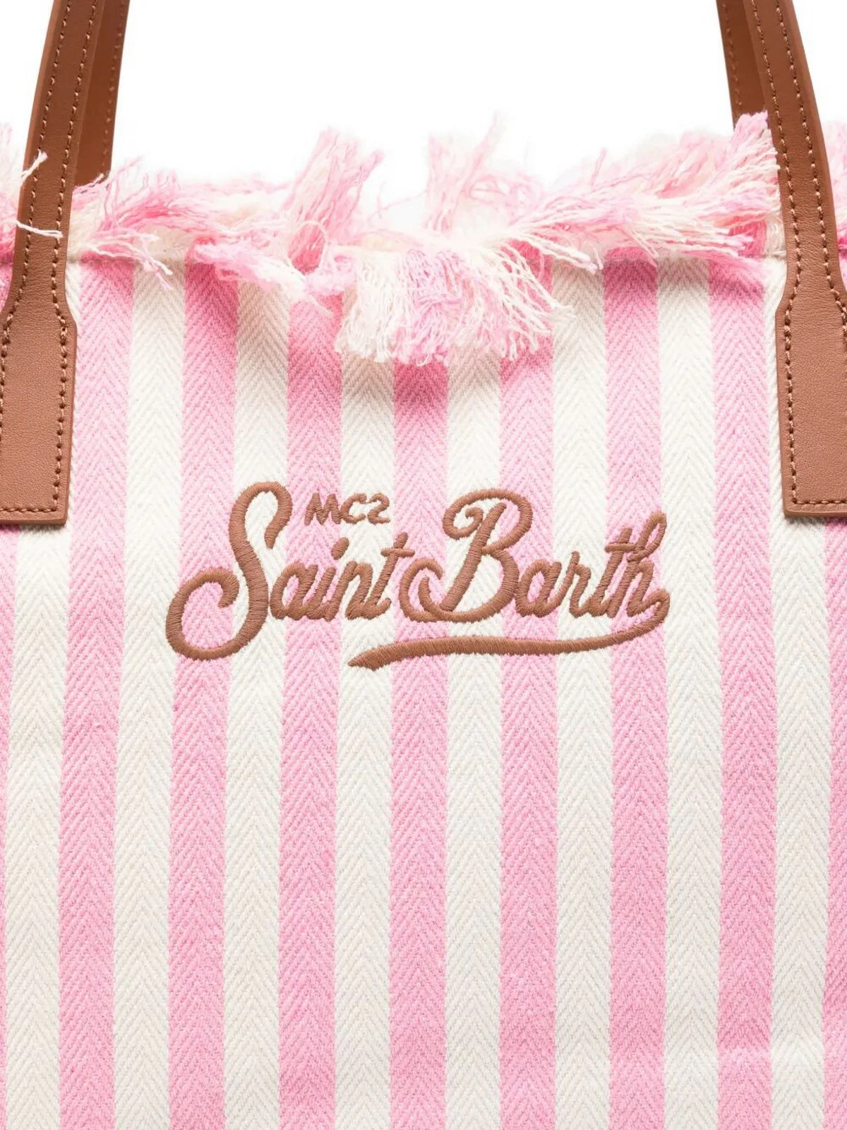 MC2 SAINT BARTH Borsa Donna  CITY BAG MID FRINGE 01764L HB STRIPES 21 EMB - Image 4