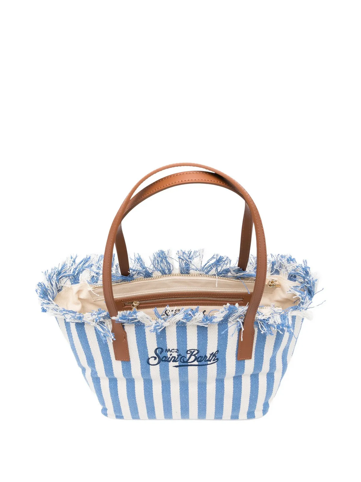 MC2 SAINT BARTH Borsa Donna  CITY BAG MID FRINGE 01765L HB STRIPES 36 EMB - Image 3