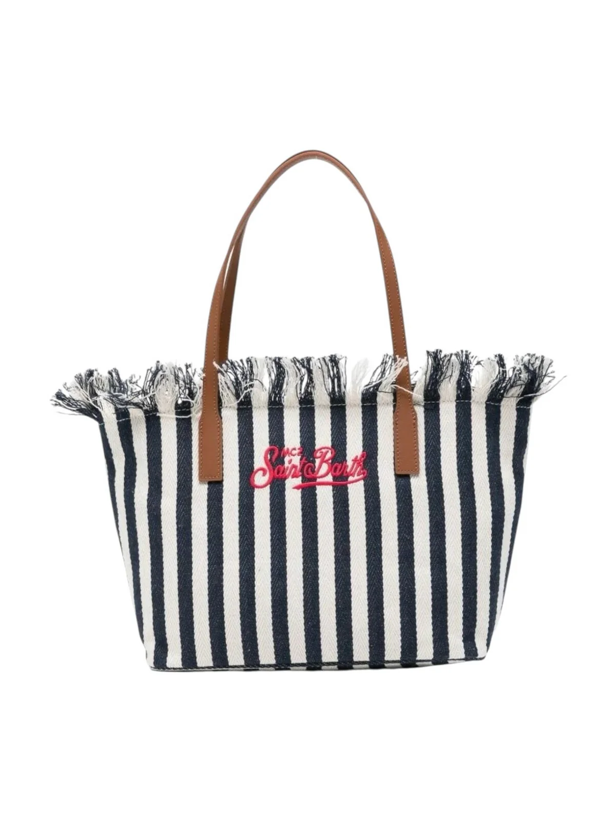 MC2 SAINT BARTH Borsa Donna CITY BAG MID FRINGE 01768L BLU