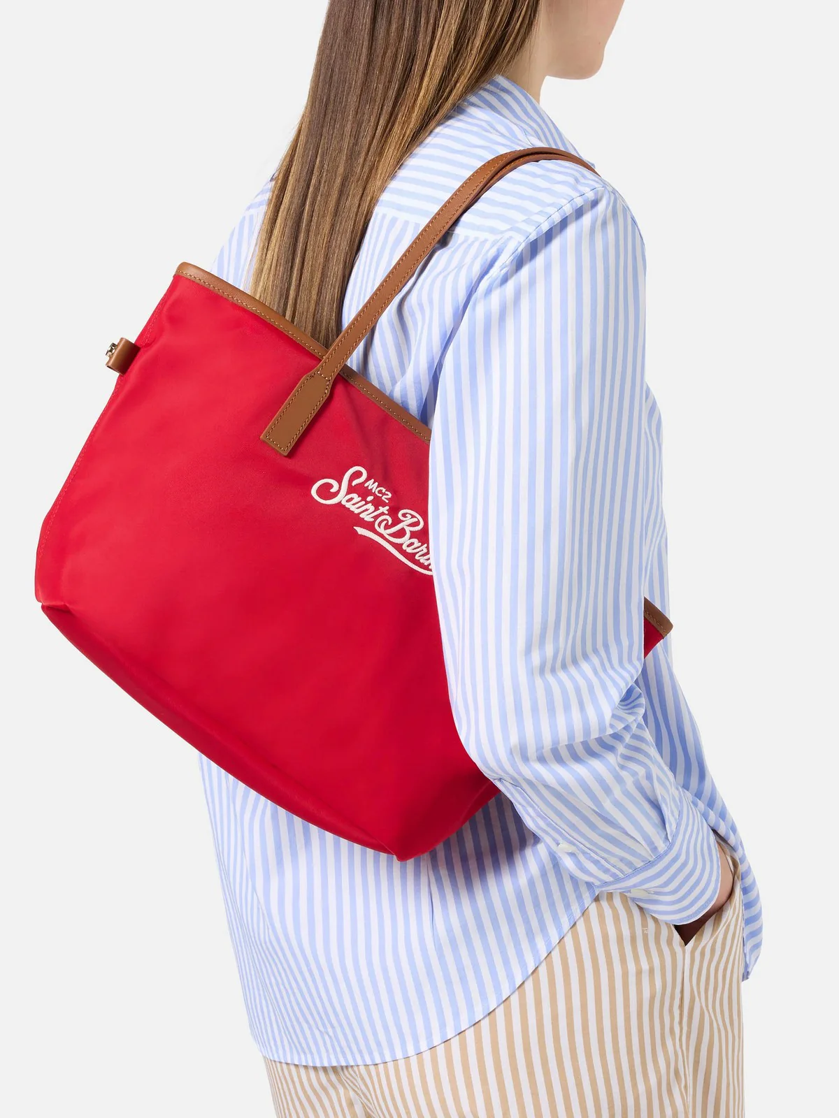 MC2 SAINT BARTH Borsa Donna  CITY BAG MID NYLON 01822L ROSSO - Image 2