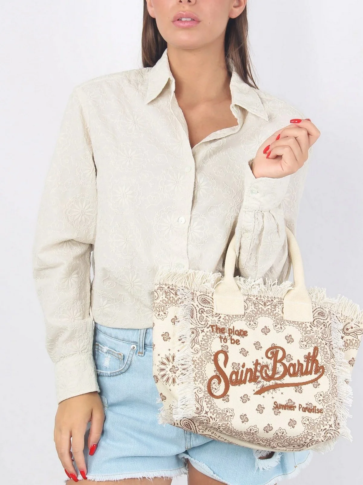 MC2 SAINT BARTH Borsa Donna COLETTE 01544H BANDANNA ROUND 10 EMB - Image 5