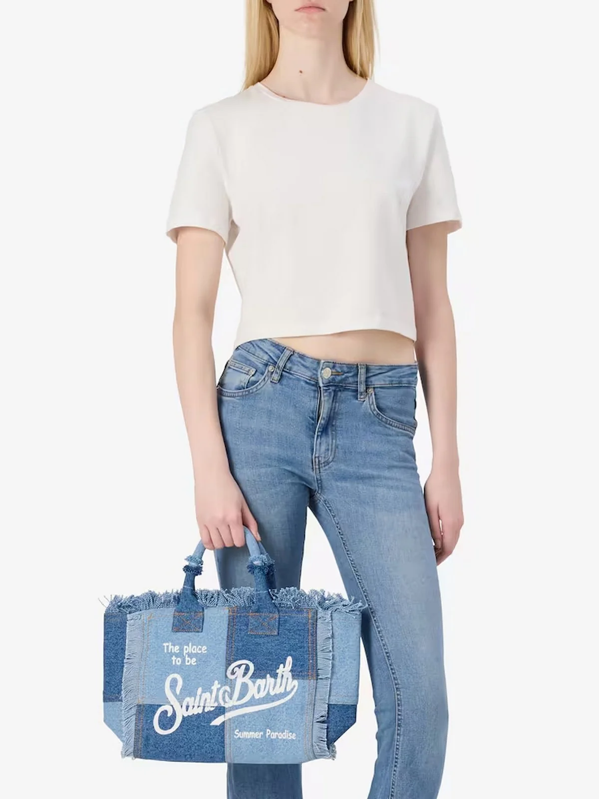 MC2 SAINT BARTH Borsa Donna COLETTE 04132H DENIM PATCHWORK - Image 4
