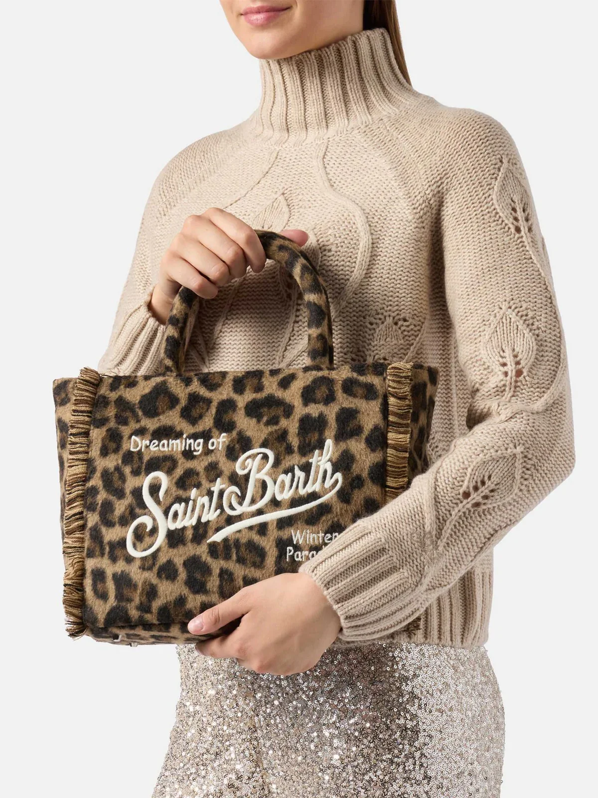MC2 SAINT BARTH Borsa Donna  COLETTE FELT 00223I LEOPARD MIDI 18 EMB - Image 2