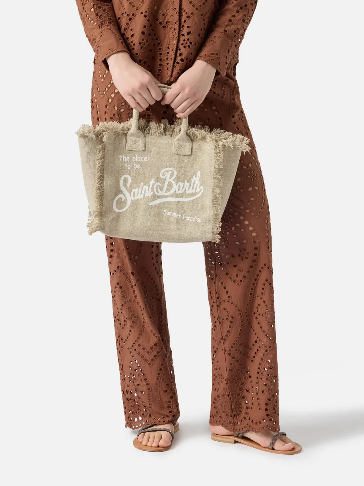 MC2 SAINT BARTH Borsa Donna COLETTE LINEN 01139L LINEN 11 BEIGE - Image 2