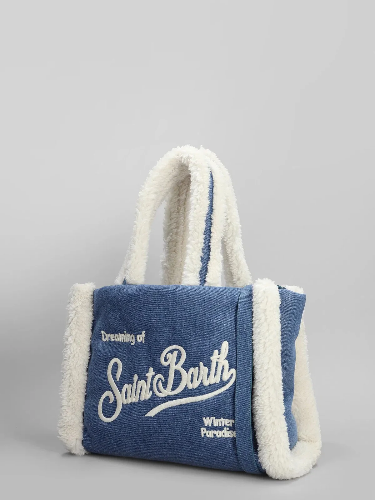 MC2 SAINT BARTH Borsa Donna  COLETTE SHEARLING 01473I DENIM 12 EMB - Image 2