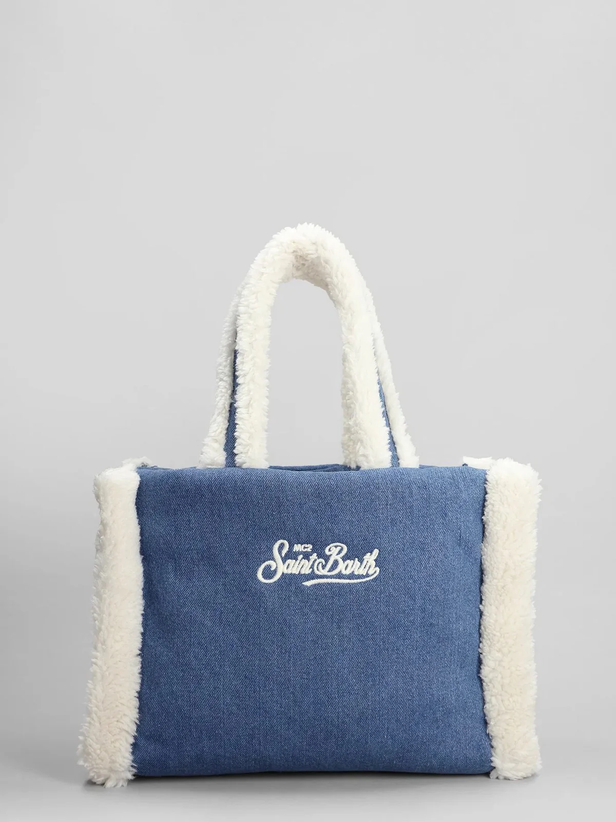 MC2 SAINT BARTH Borsa Donna  COLETTE SHEARLING 01473I DENIM 12 EMB - Image 3