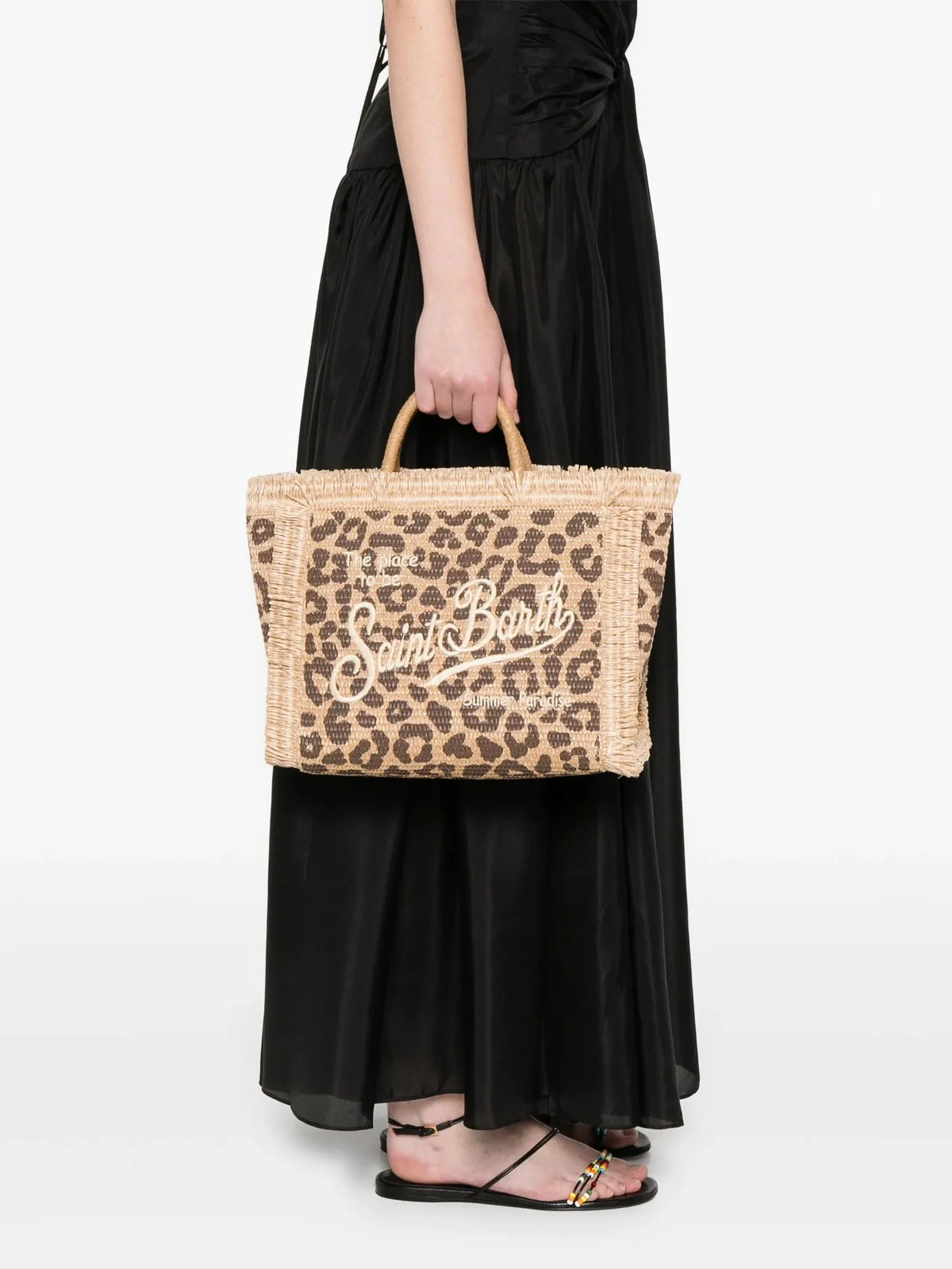MC2 SAINT BARTH Borsa Donna COLETTE STRAW N 00176H LEOPARD 18 EMB - Image 4