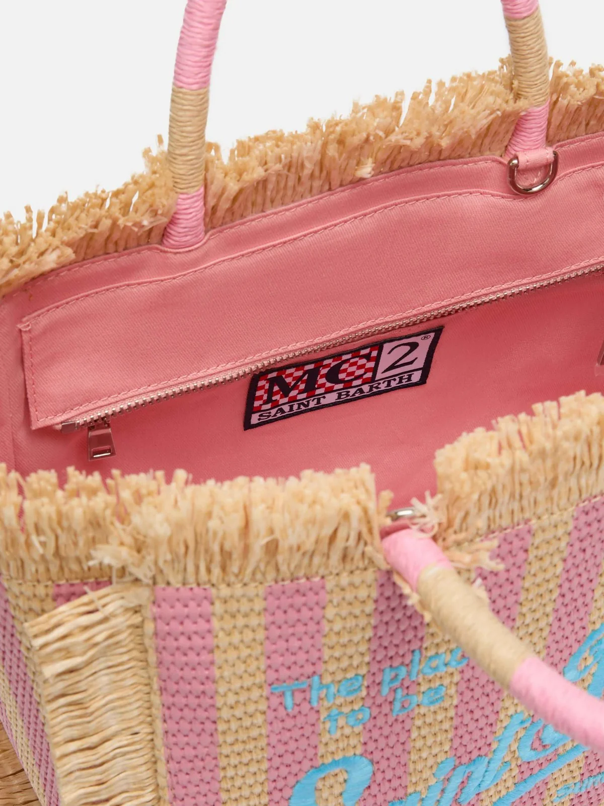 MC2 SAINT BARTH Borsa Donna  COLETTE STRAW N 00188H Rosa - Image 5