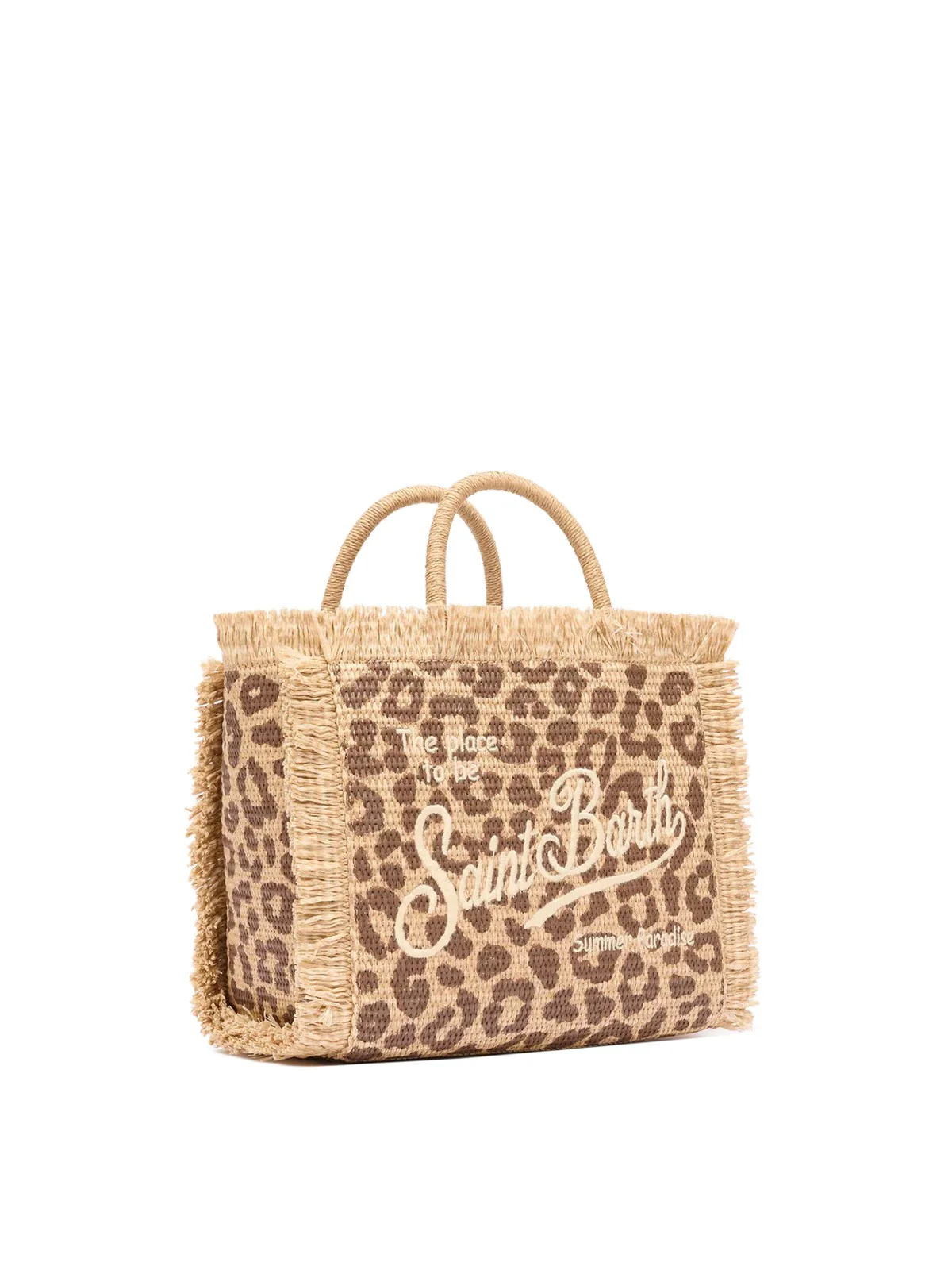 MC2 SAINT BARTH Borsa Donna  COLETTE STRAW N 00349L LEOPARD 18 EMB - Image 3