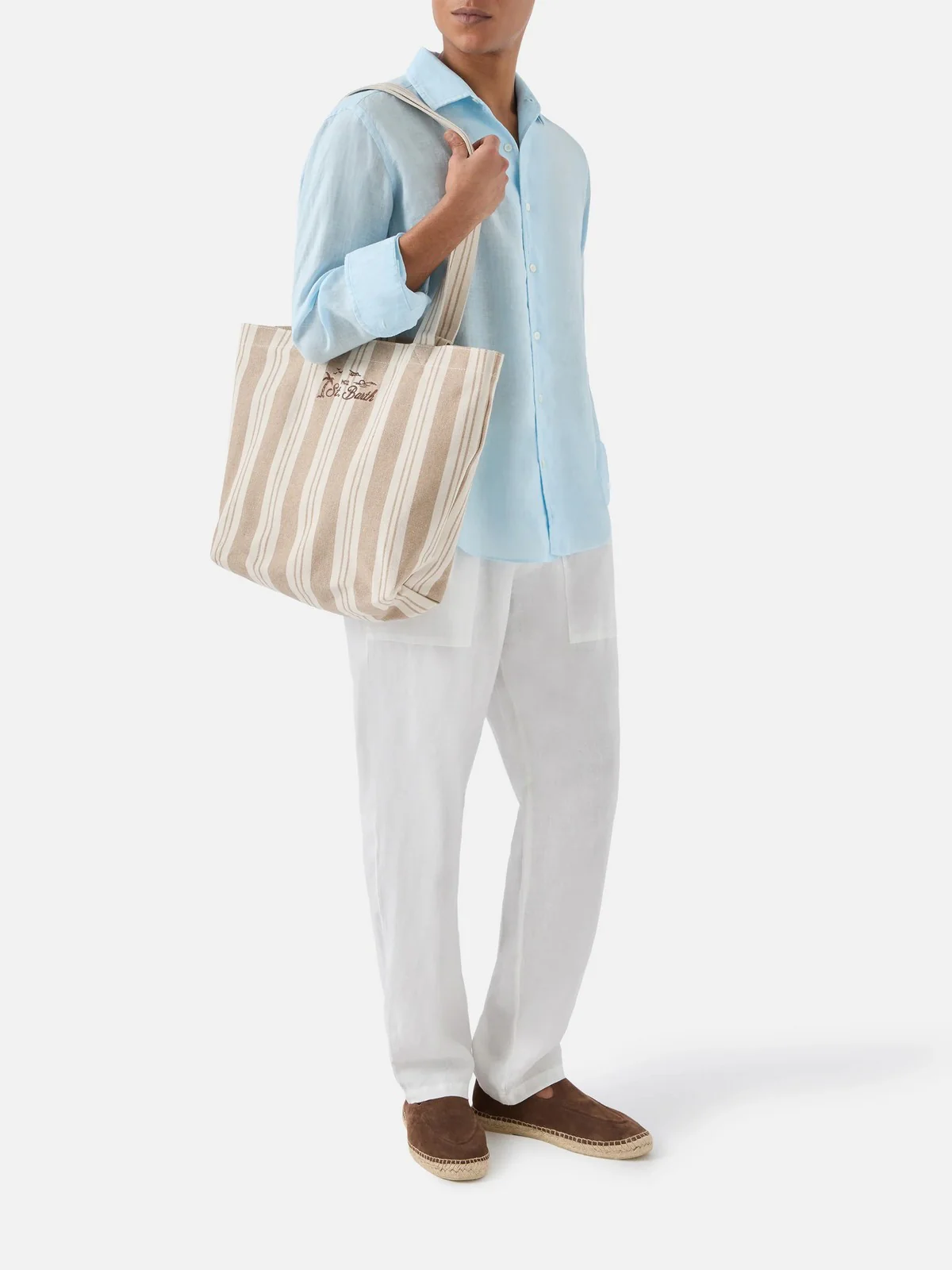 MC2 SAINT BARTH Borsa Donna  ESSENTIAL BEACH COTTON 01102L BIG STRIPES V 1118 EMB - Image 2