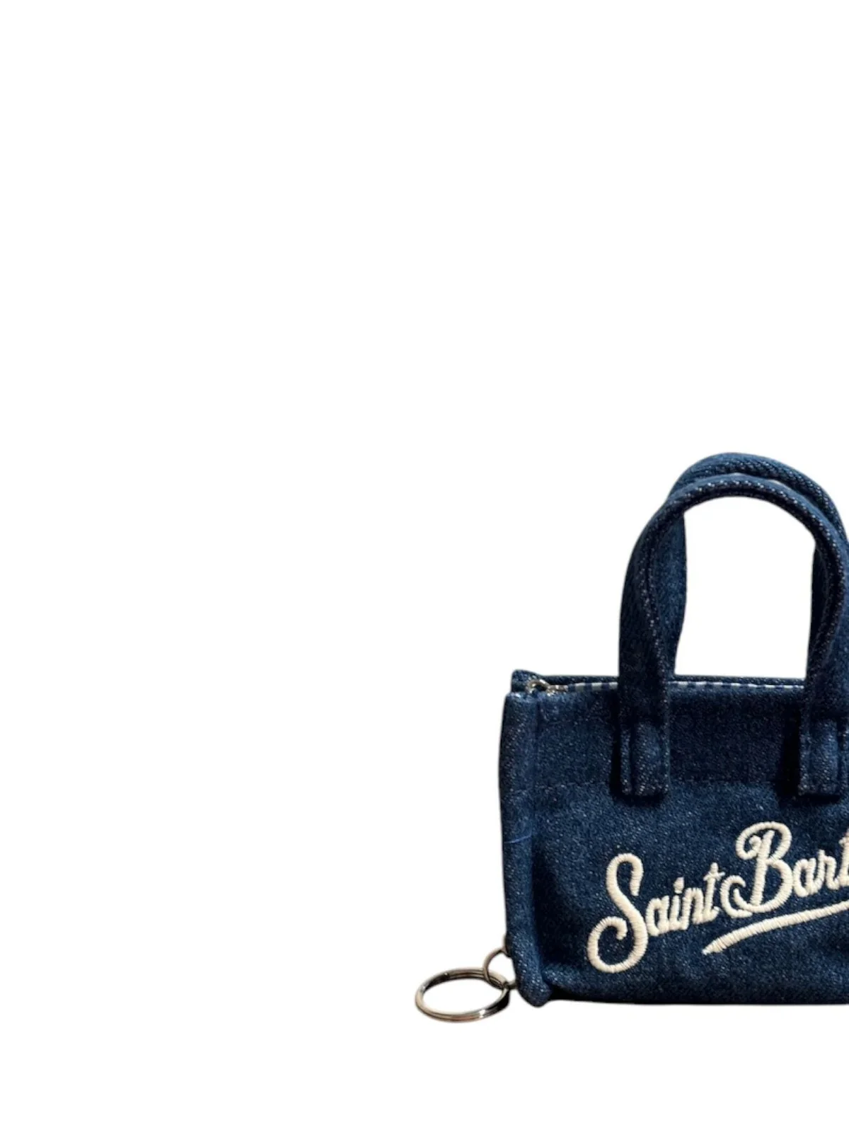 MC2 SAINT BARTH Portachiavi Donna  KEY BAG DENIM 00436L DENIM EMB - Image 3