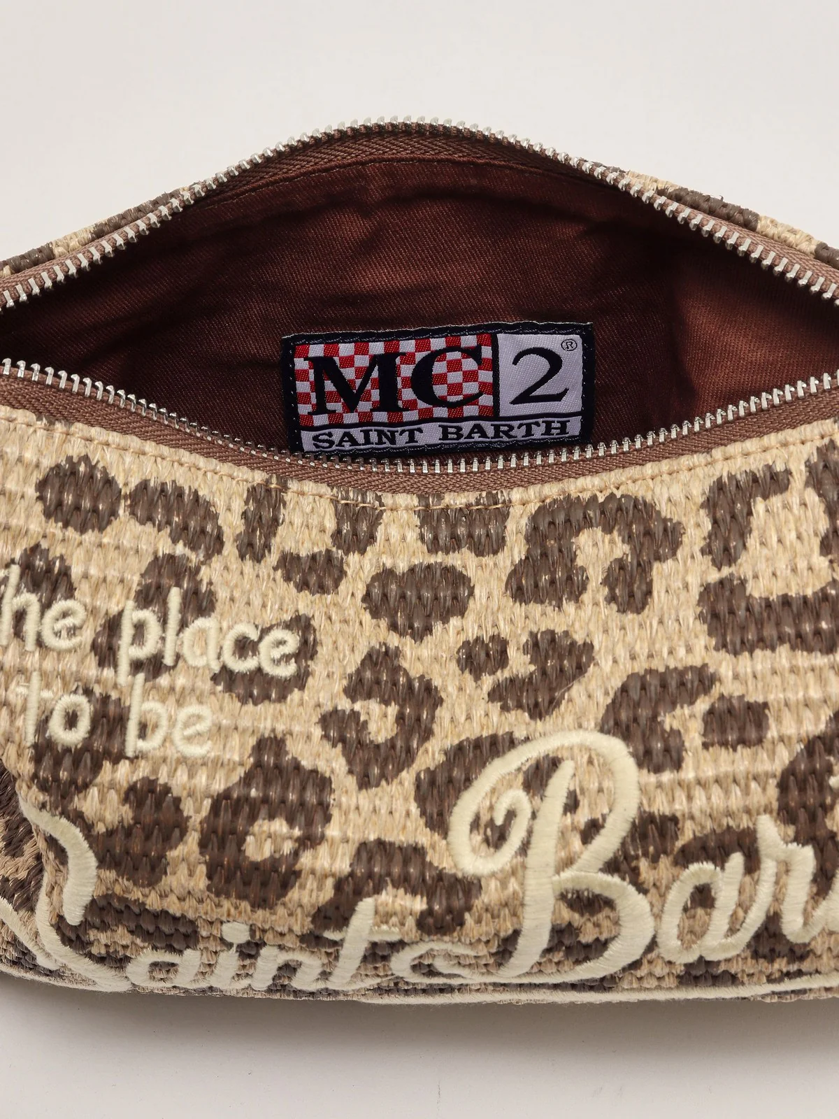 MC2 SAINT BARTH Borsa Donna  PARISIENNE STRAW 00349L LEOPARD 18 EMB - Image 4