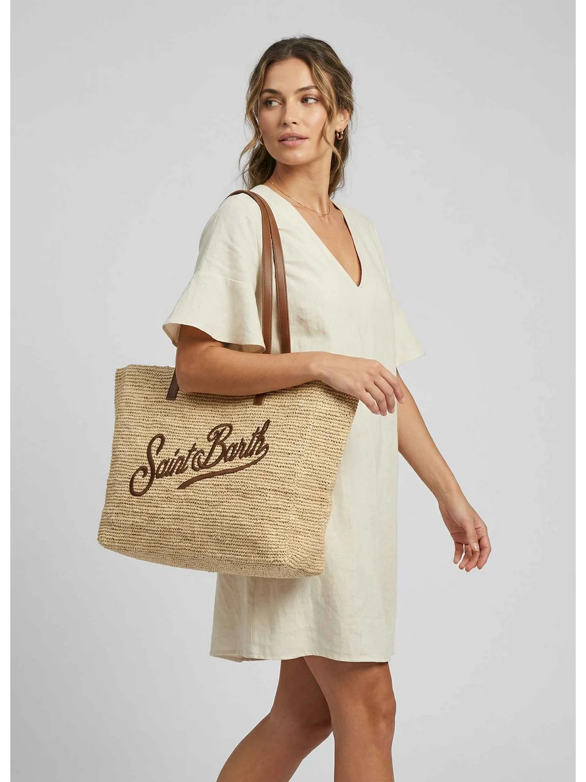 MC2 SAINT BARTH Borsa Donna  RAFFIA CITY 00358L 1118 LEATHER EMB - Image 2