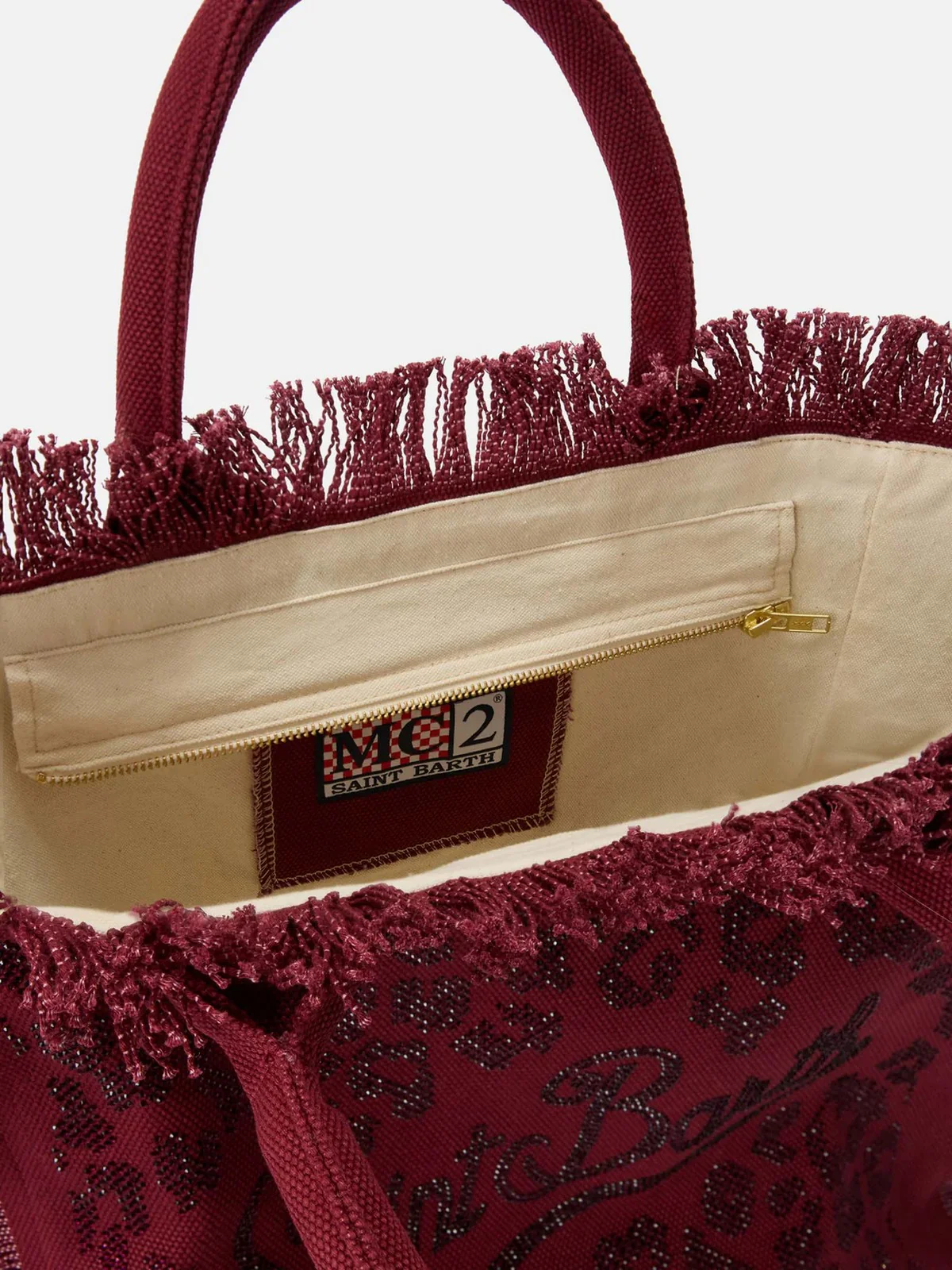 MC2 SAINT BARTH Borsa Donna  VANITY 00269L STRASS LEOPARD 45 - Image 3