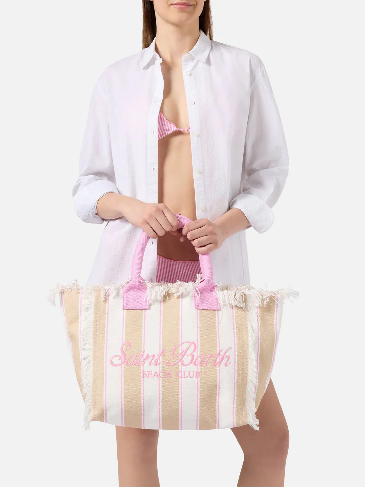 MC2 SAINT BARTH Borsa Donna  VANITY 02596L SB BEACH STRIPES 1121 EMB - Image 2