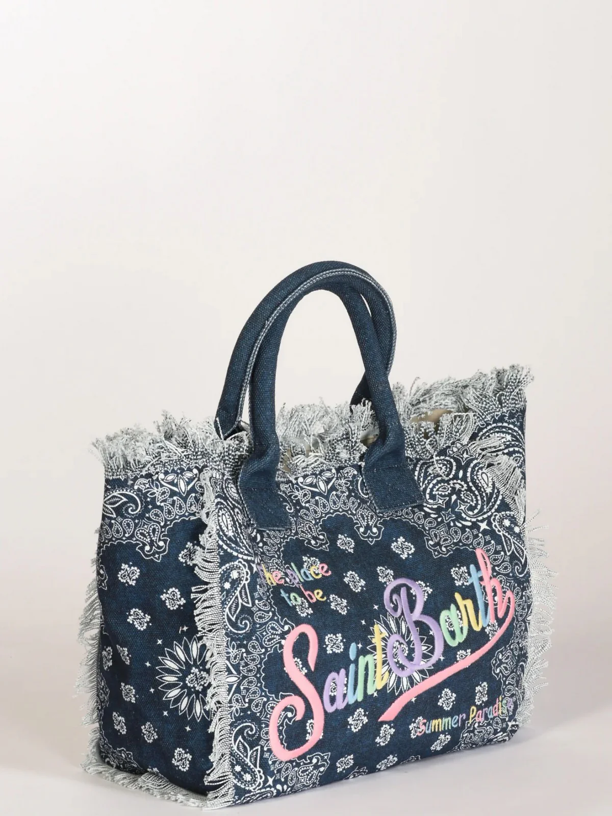MC2 SAINT BARTH Borsa Donna  VANITY 04119H BANDANNA ROUND PASTEL DEN EMB - Image 2