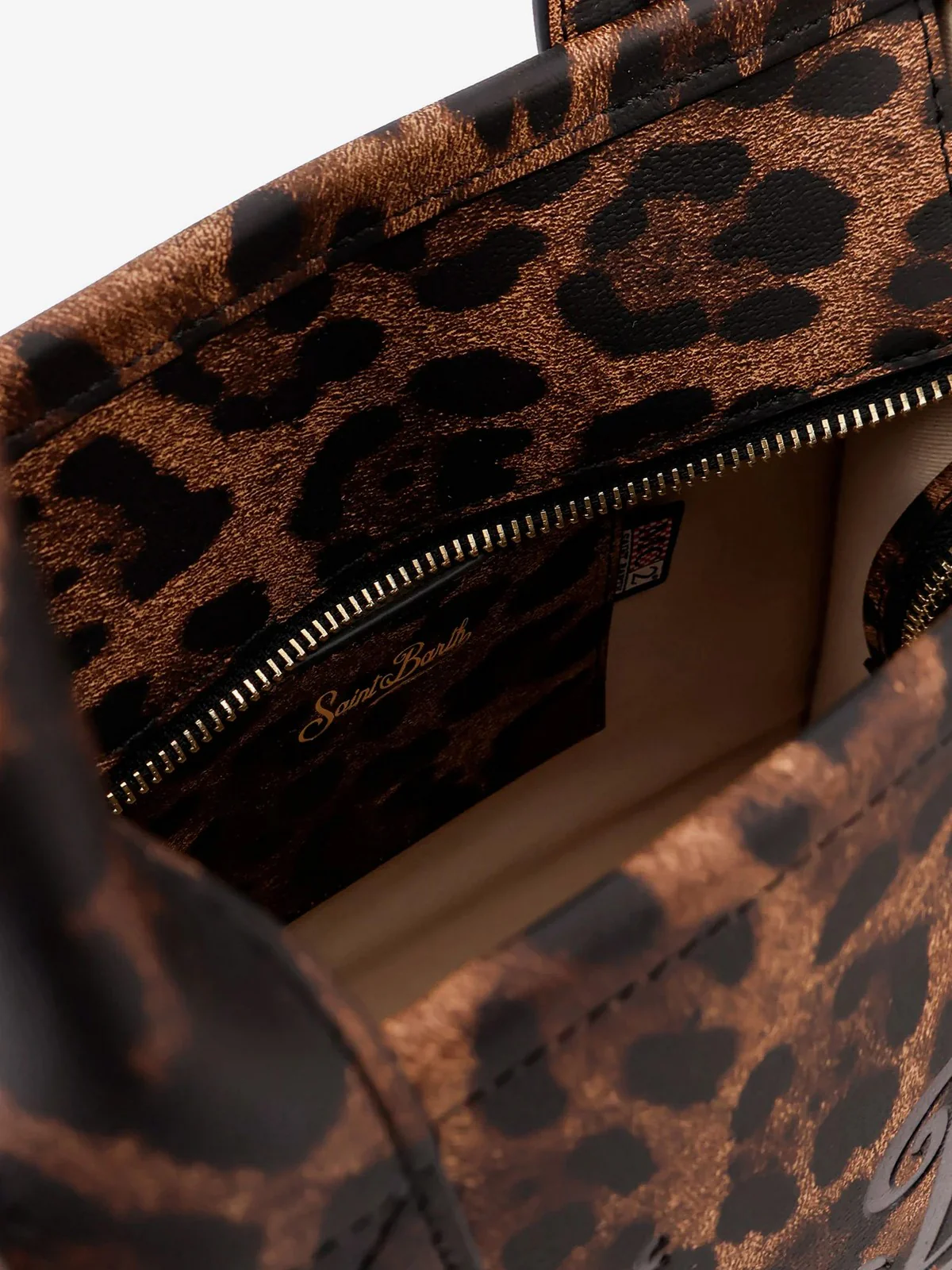 MC2 SAINT BARTH Borsa Donna VANITY BAG MIDI 00761I PRINTED LEOPARD LEATHER 12 - Image 4