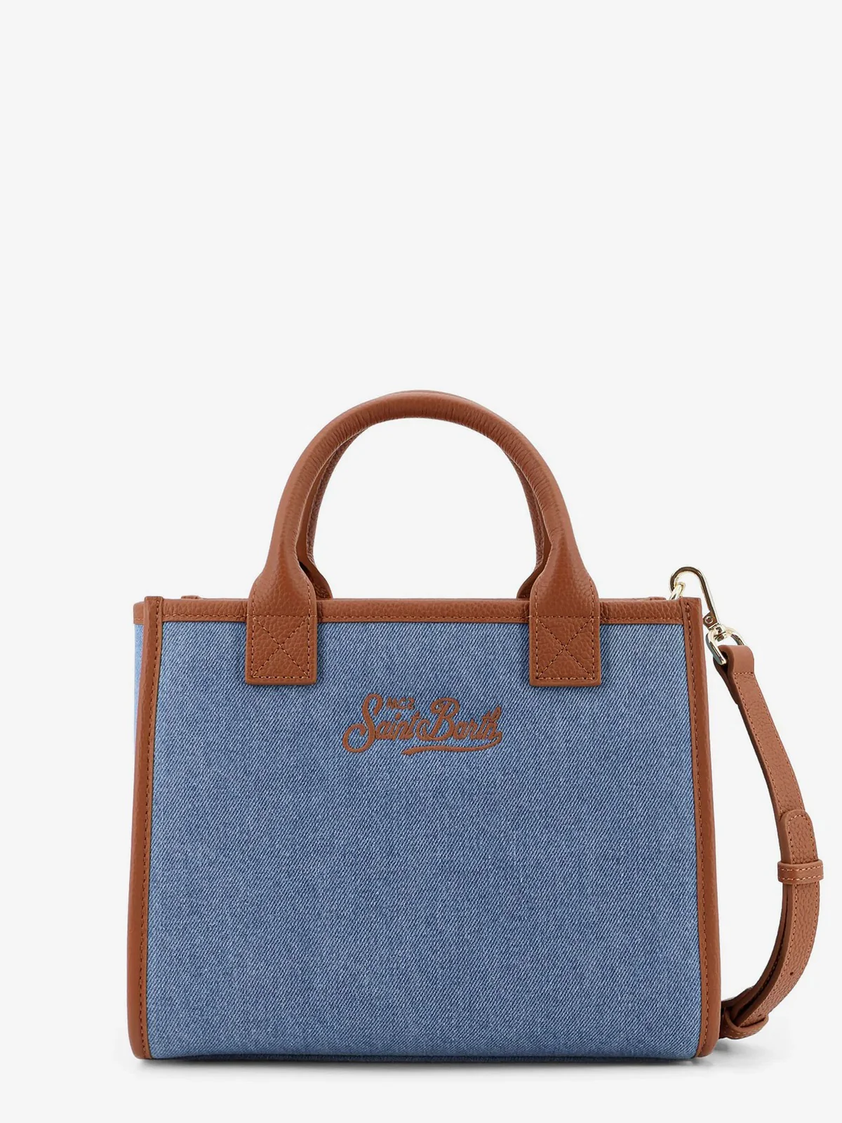 MC2 SAINT BARTH Borsa Donna  VANITY BAG MIDI 01515L DENIM GRAIN LEATHER 19 EMB - Image 2