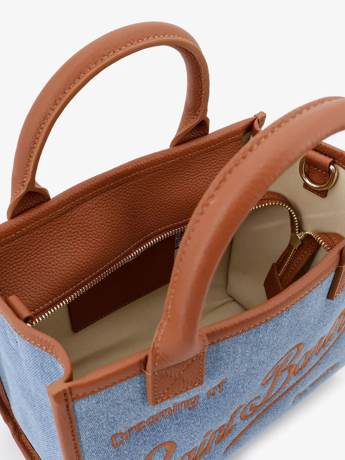 MC2 SAINT BARTH Borsa Donna  VANITY BAG MIDI 01515L DENIM GRAIN LEATHER 19 EMB - Image 4