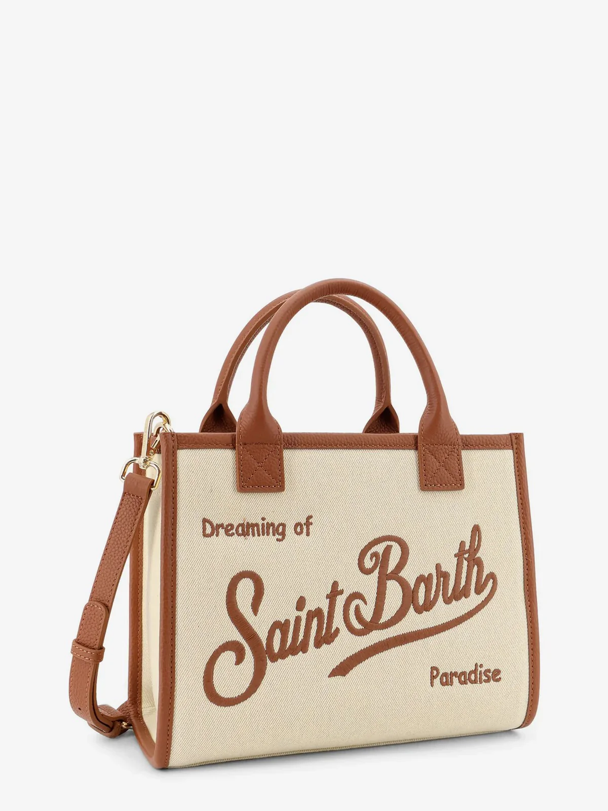 MC2 SAINT BARTH Borsa Donna  VANITY BAG MIDI 01517L CANVAS GRAIN LEATHER 1019 EMB - Image 3