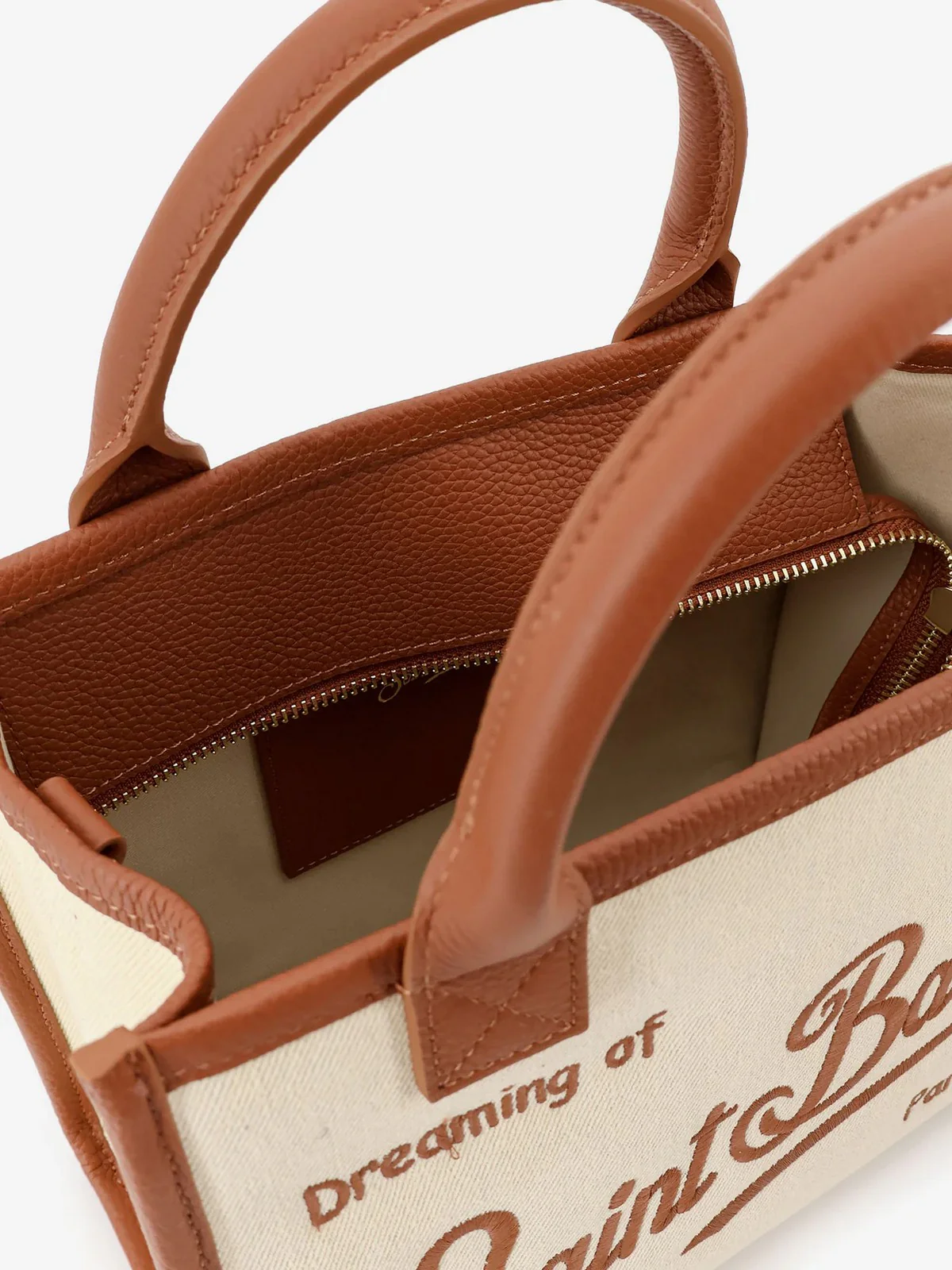MC2 SAINT BARTH Borsa Donna  VANITY BAG MIDI 01517L CANVAS GRAIN LEATHER 1019 EMB - Image 4