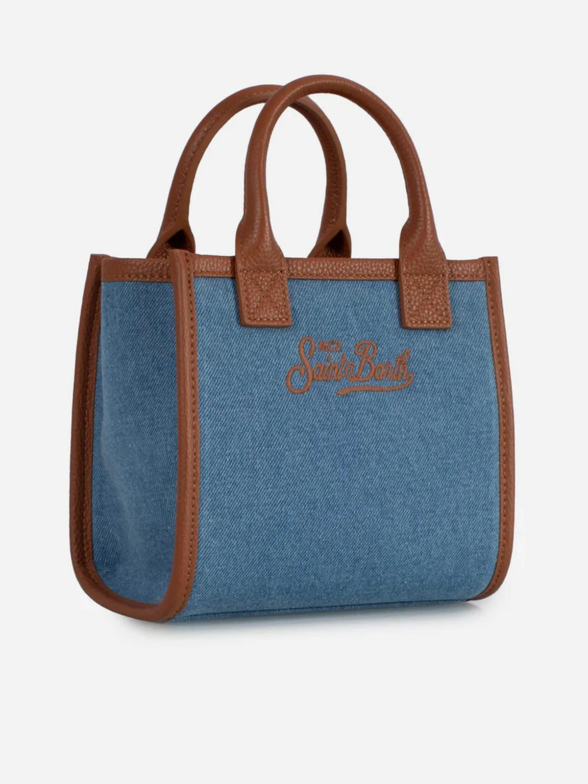 MC2 SAINT BARTH Borsa Donna  VANITY BAG MINI 01515L DENIM GRAIN LEATHER 19 EMB - Image 2