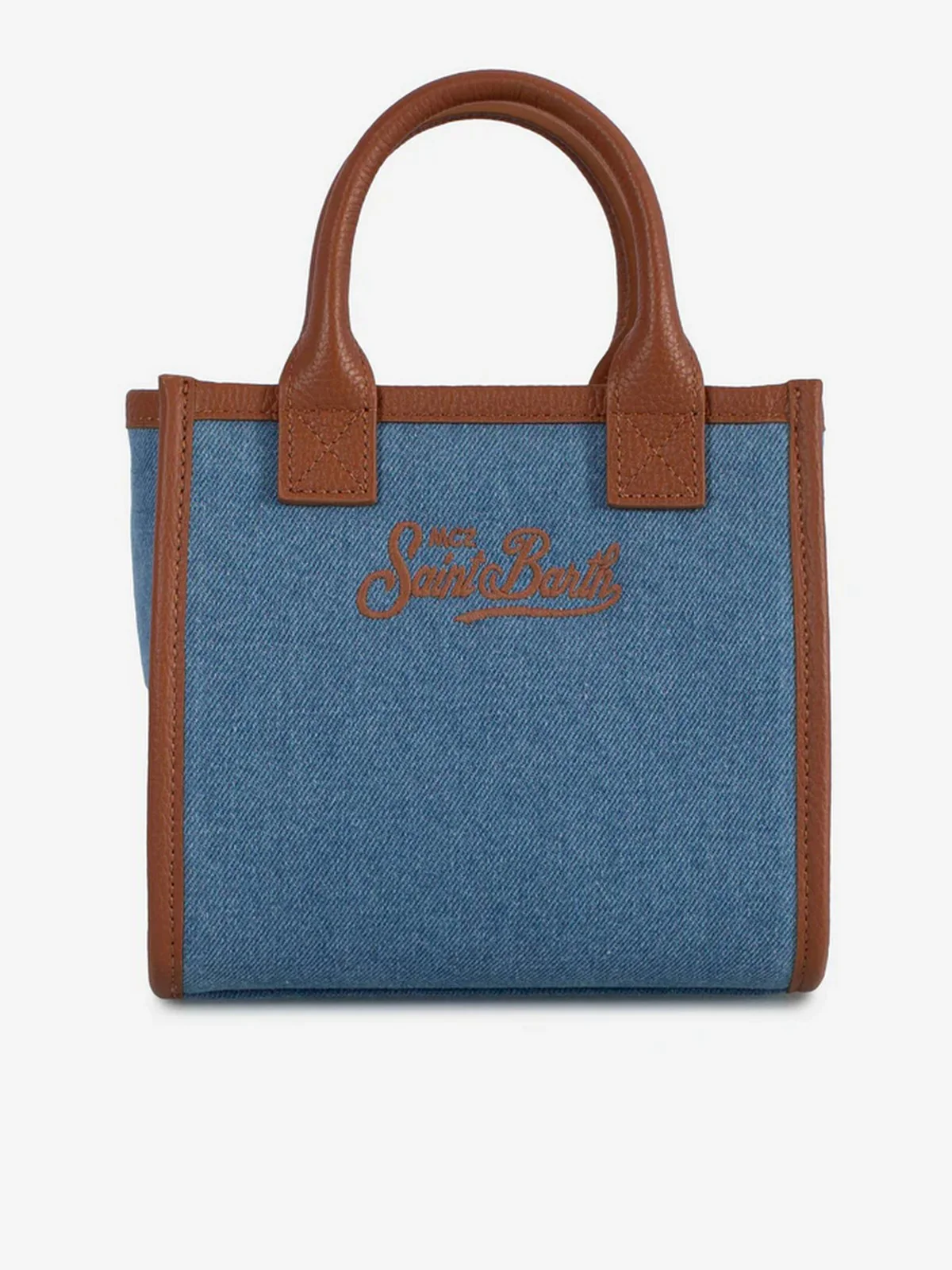 MC2 SAINT BARTH Borsa Donna  VANITY BAG MINI 01515L DENIM GRAIN LEATHER 19 EMB - Image 3