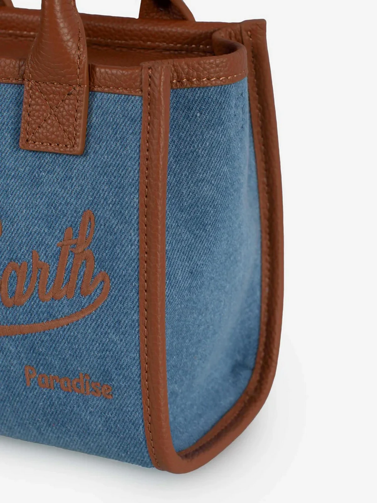 MC2 SAINT BARTH Borsa Donna  VANITY BAG MINI 01515L DENIM GRAIN LEATHER 19 EMB - Image 5