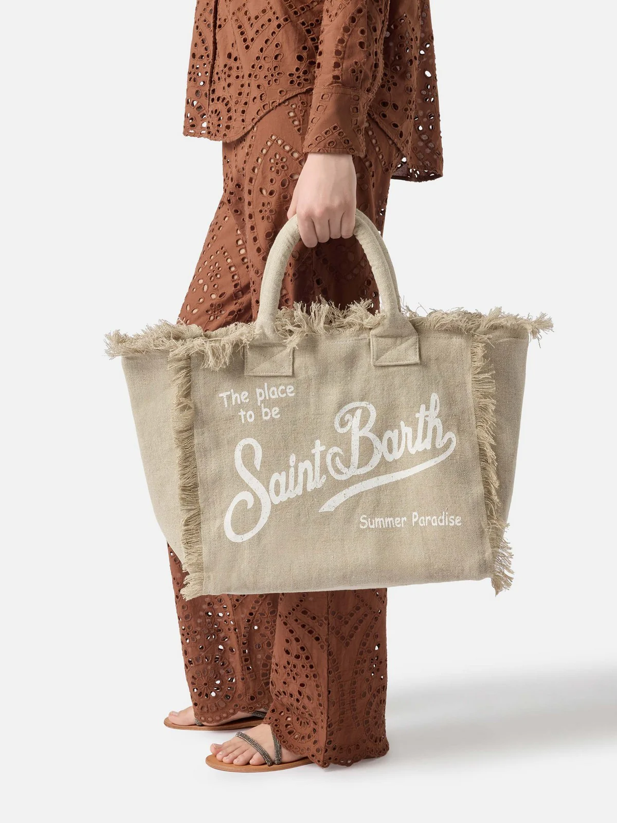 MC2 SAINT BARTH Borsa Donna  VANITY LINEN 01139L LINEN 11 BEIGE - Image 2