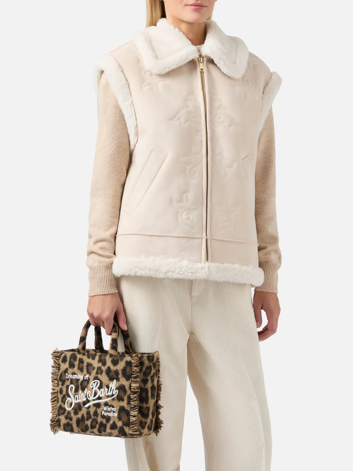 MC2 SAINT BARTH Borsa Donna  VANITY MINI FELT 00223I LEOPARD MIDI 18 EMB - Image 2