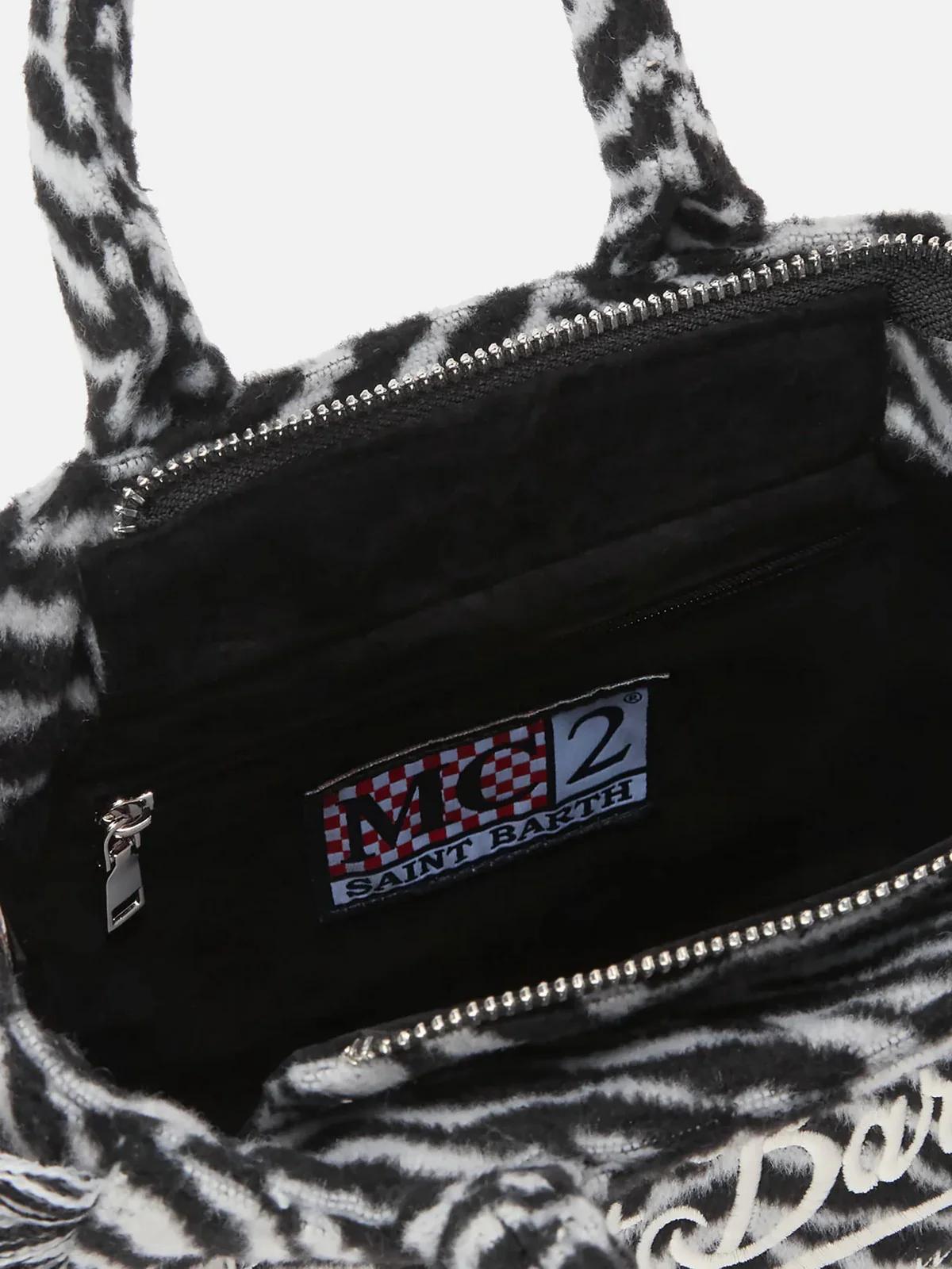 MC2 SAINT BARTH Borsa Donna  VANITY MINI FELT 00269I ZEBRA 00 EMB - Image 4
