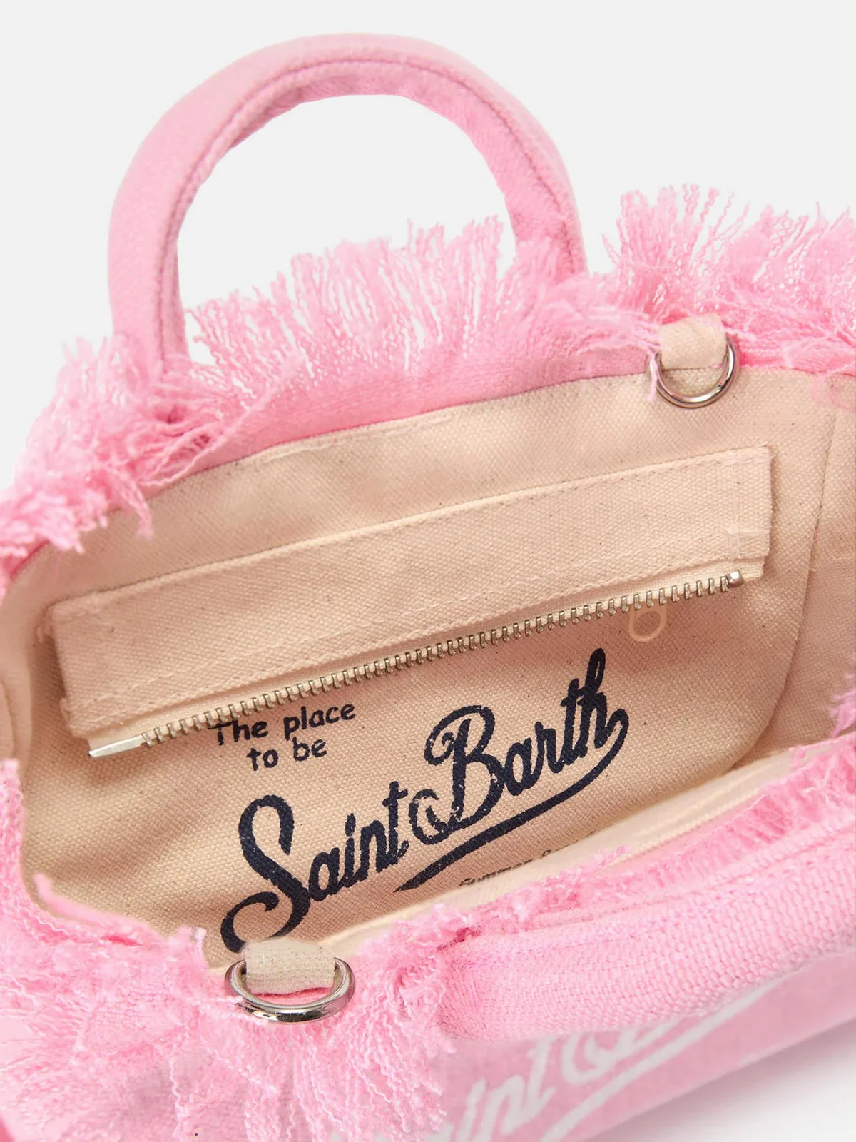 MC2 SAINT BARTH Borsa Donna  VANITY MINI LINEN 00142L LINEN 21 PINK - Image 4