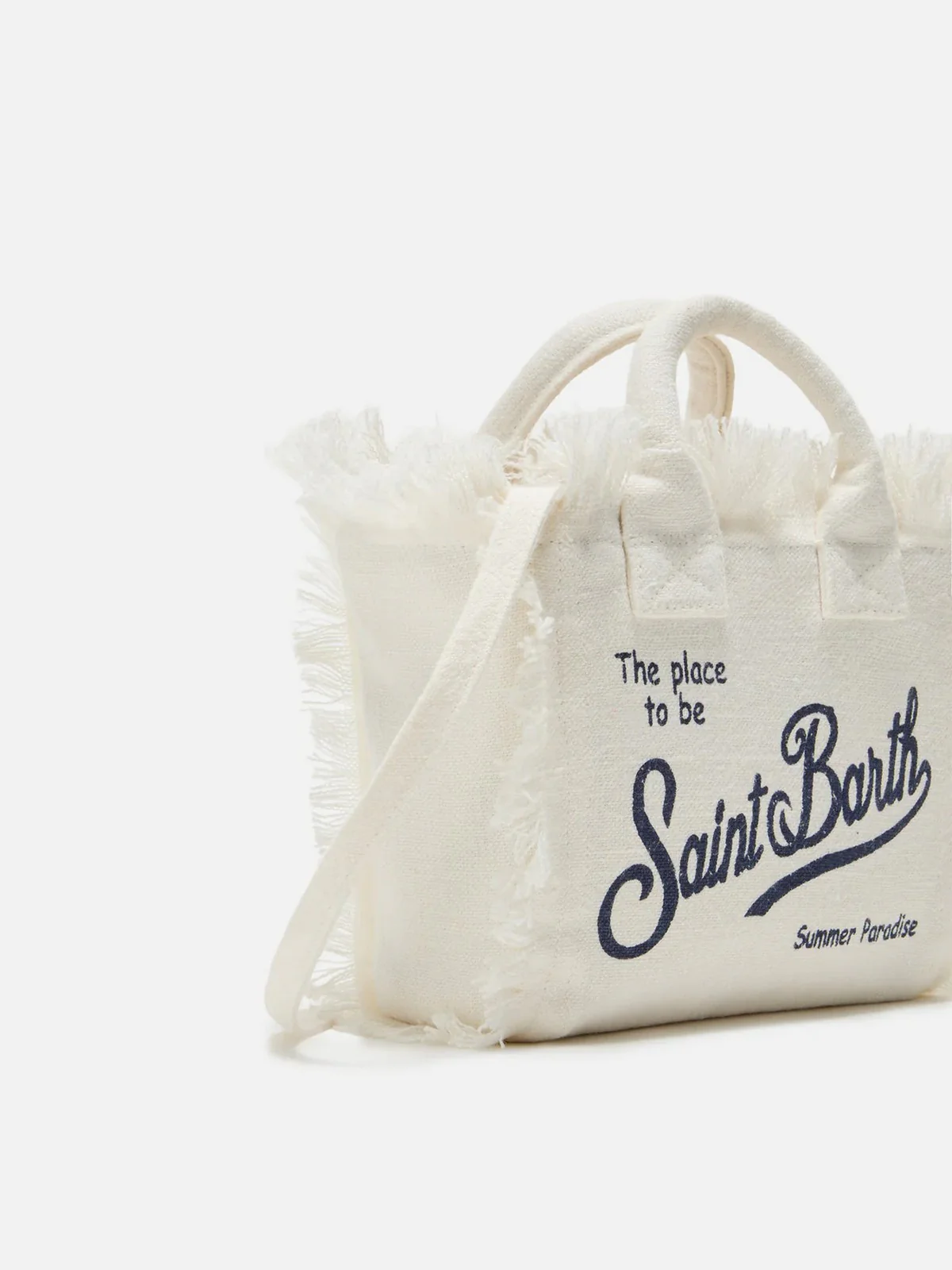 MC2 SAINT BARTH Borsa Donna  VANITY MINI LINEN 00405L Bianco - Image 3