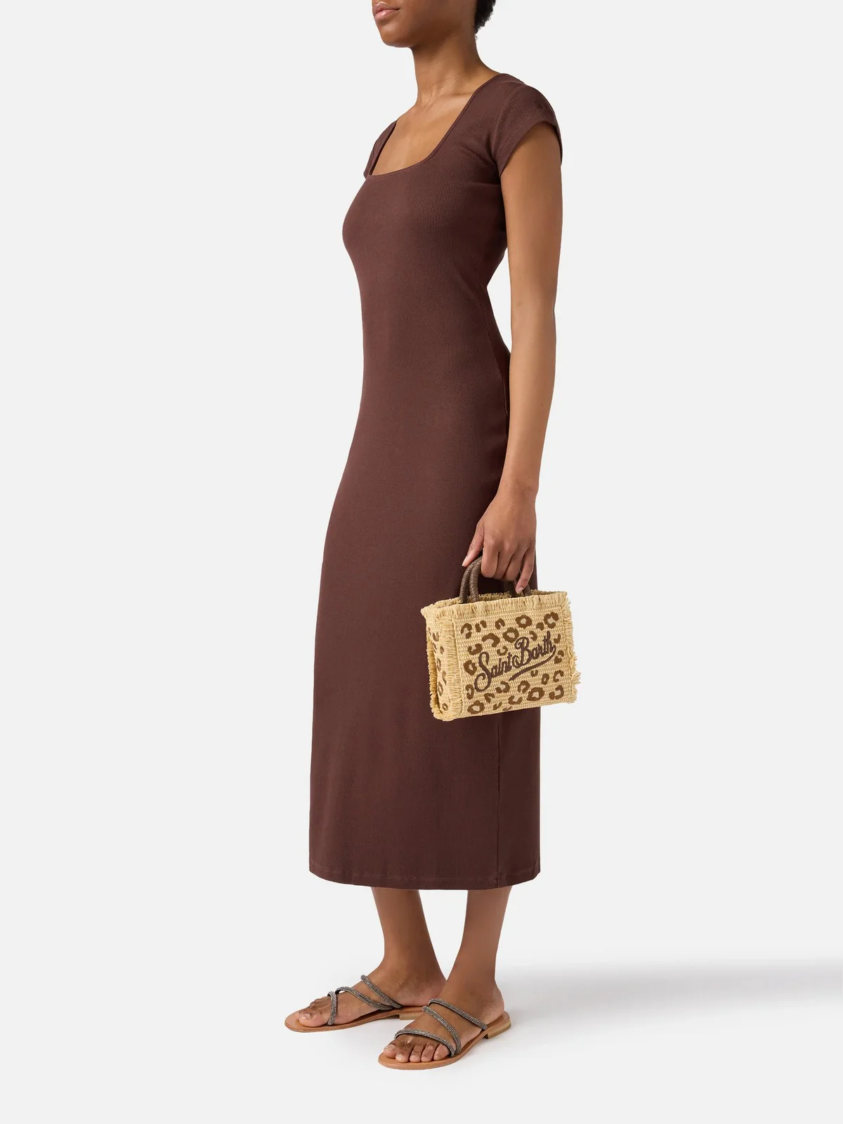 MC2 SAINT BARTH Borsa Donna  VANITY MINI STRAW N 00349L LEOPARD 18 EMB - Image 2