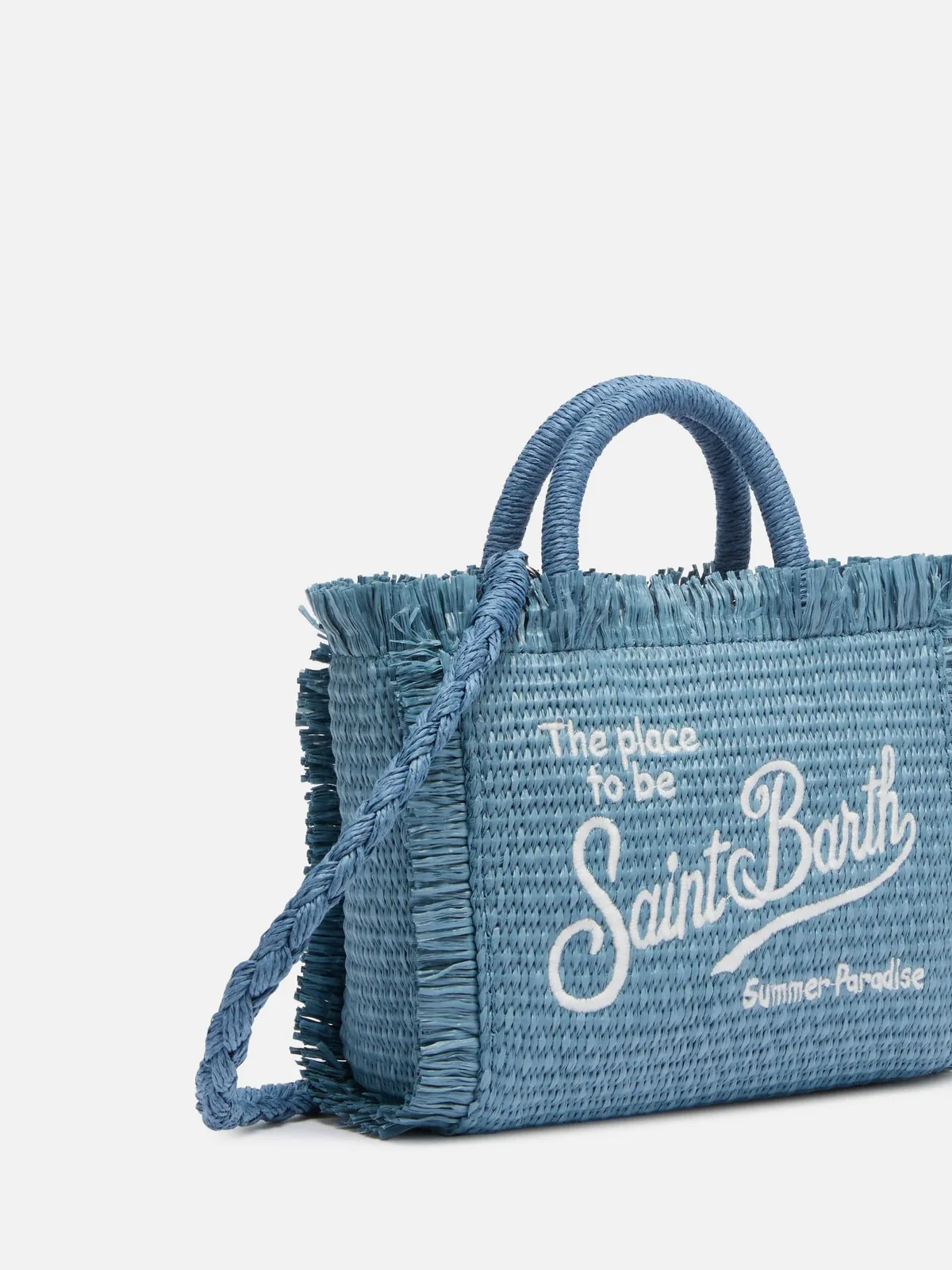 MC2 SAINT BARTH Borsa Donna  VANITY MINI STRAW N 01334H DENIM EMB - Image 2