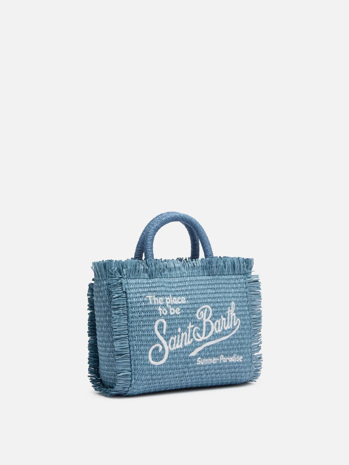 MC2 SAINT BARTH Borsa Donna  VANITY MINI STRAW N 01334H DENIM EMB - Image 3