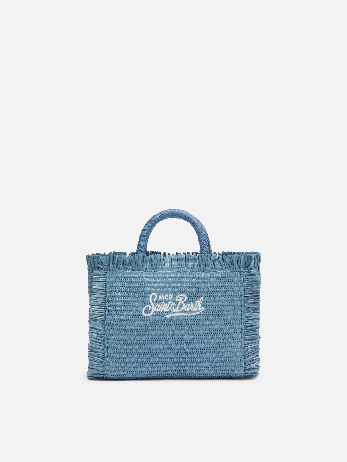 MC2 SAINT BARTH Borsa Donna  VANITY MINI STRAW N 01334H DENIM EMB - Image 4