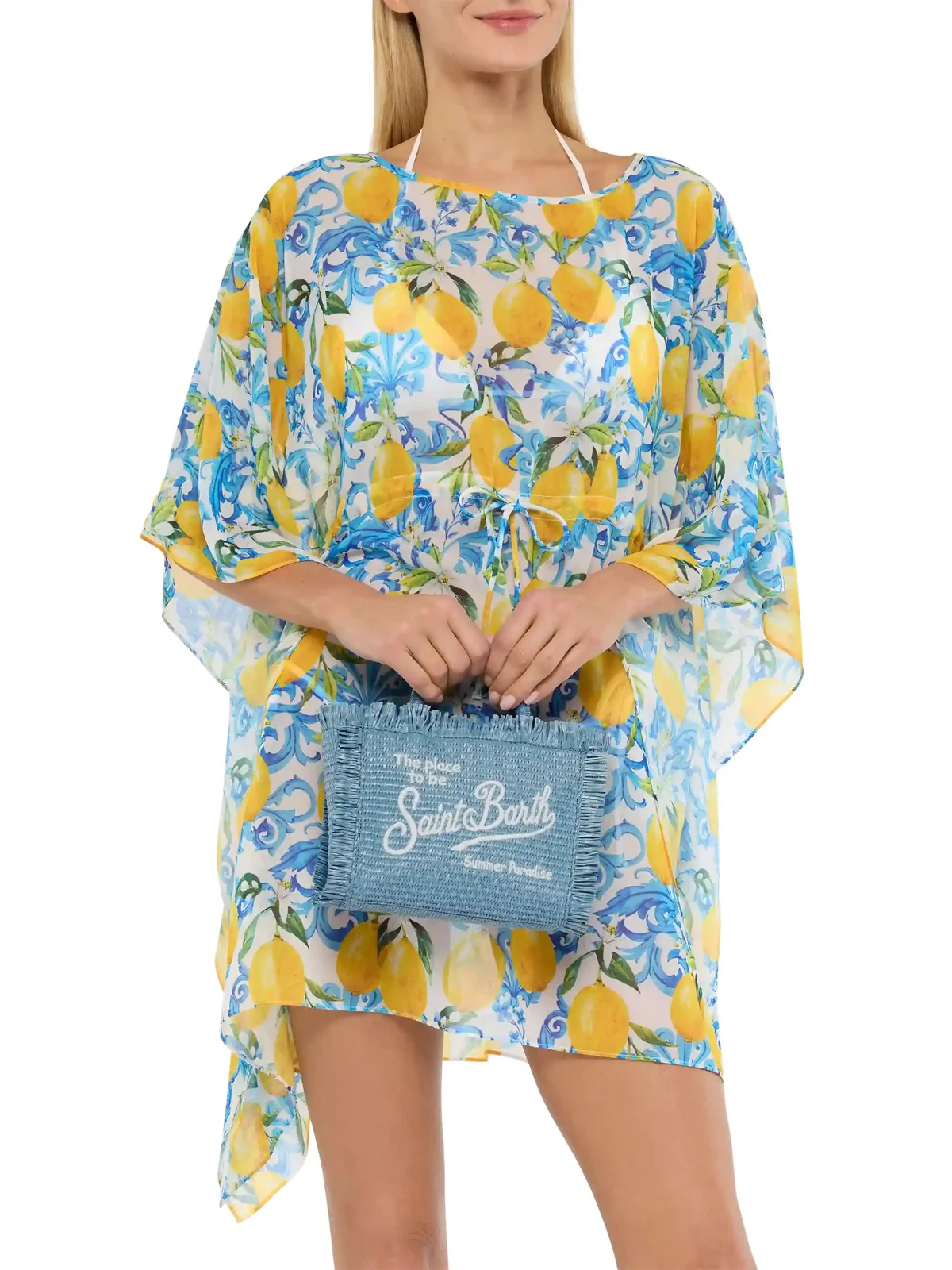 MC2 SAINT BARTH Borsa Donna  VANITY MINI STRAW N 01334H DENIM EMB - Image 6