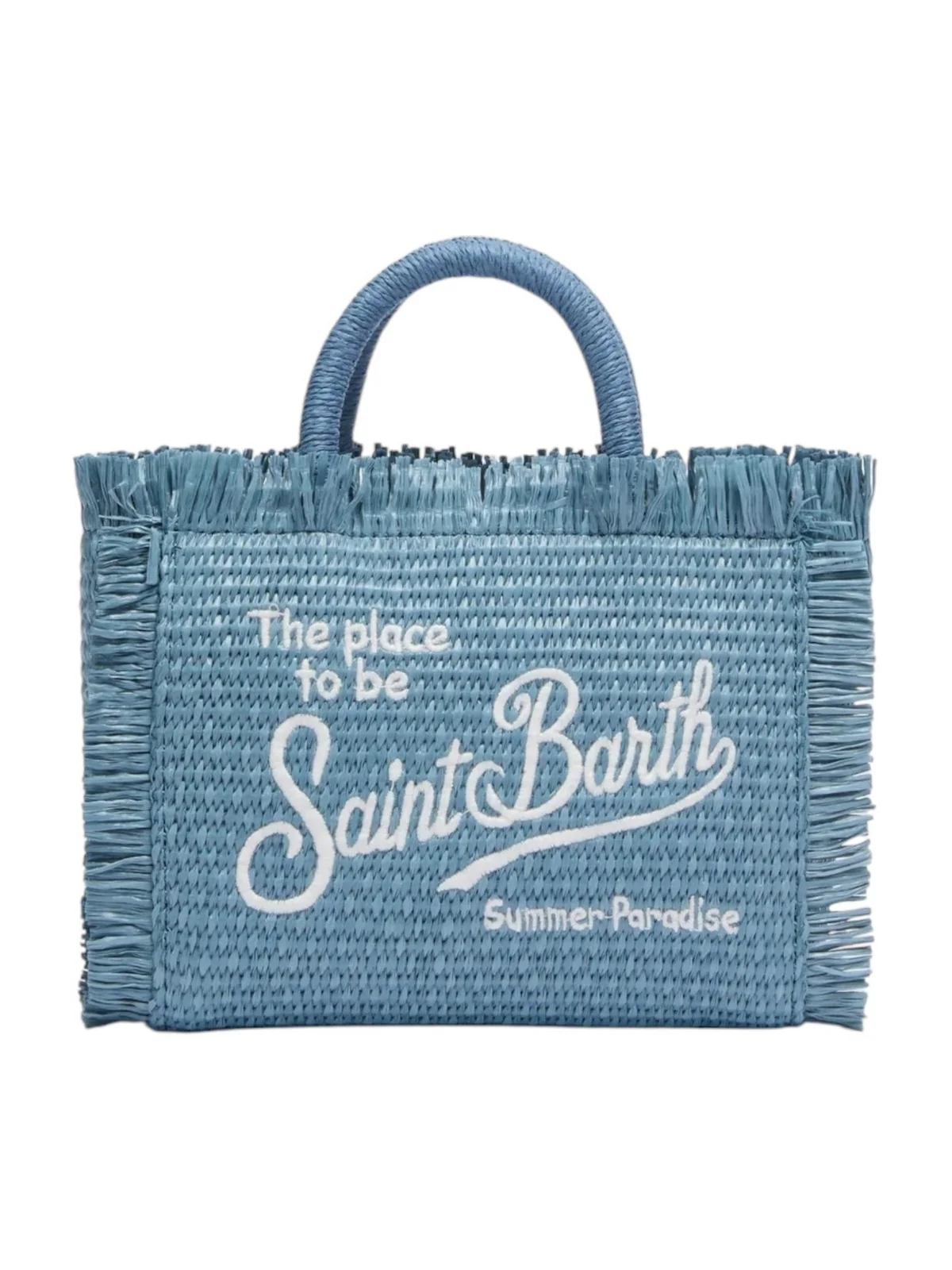 MC2 SAINT BARTH Borsa Donna  VANITY MINI STRAW N 01334H DENIM EMB - Image 7