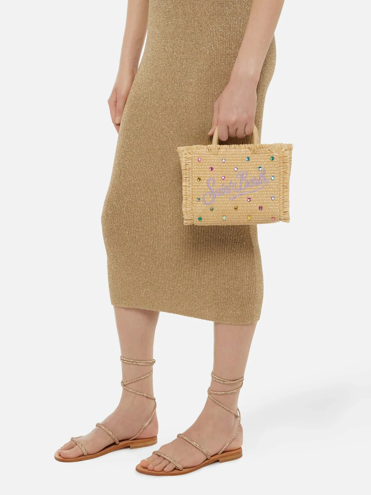 MC2 SAINT BARTH Borsa Donna  VANITY MINI STRAW N 01509H Beige - Image 6