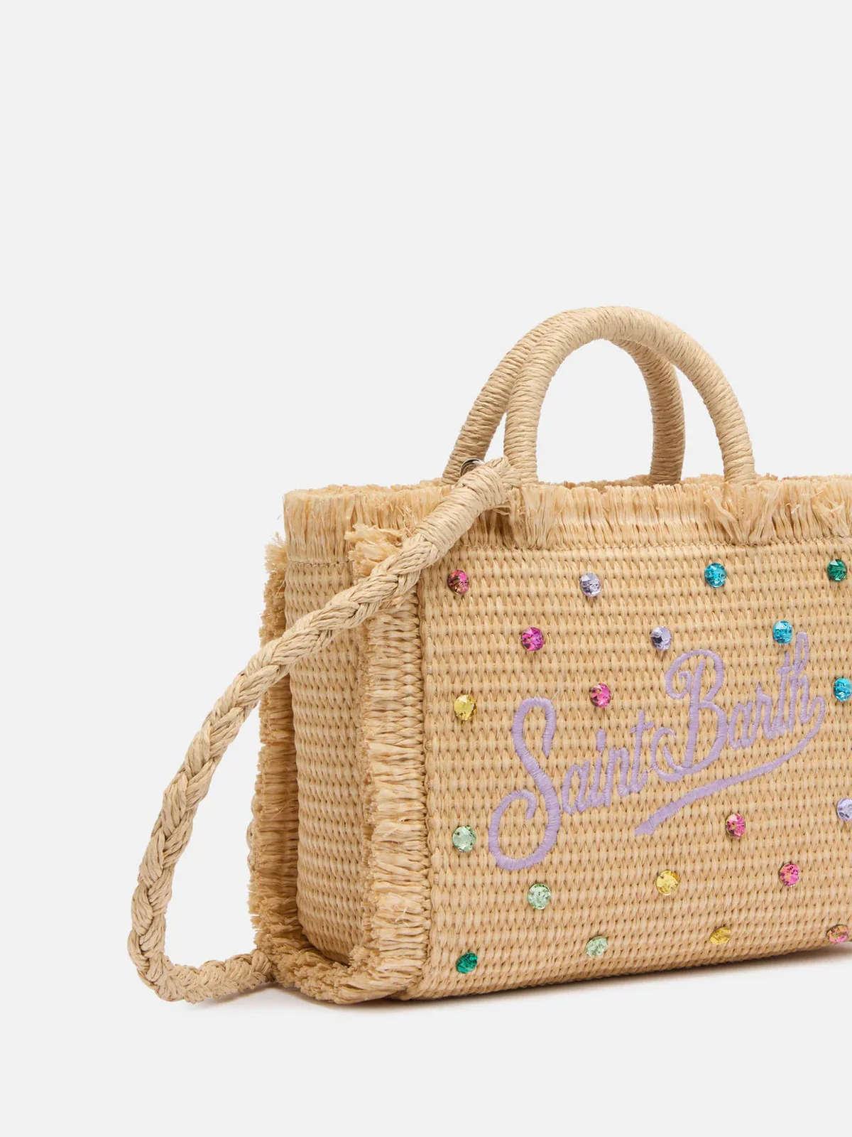 MC2 SAINT BARTH Borsa Donna  VANITY MINI STRAW N 02748L STRASS MULTI 10 EMB - Image 4