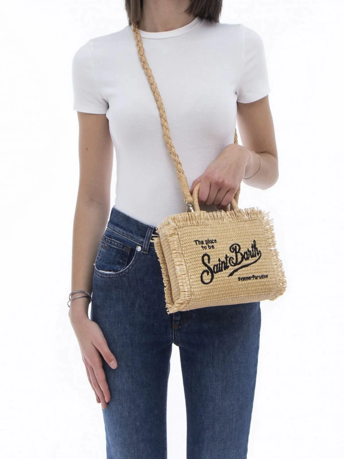 MC2 SAINT BARTH Borsa Donna  VANITY MINI STRAW N 03251H Beige - Image 5