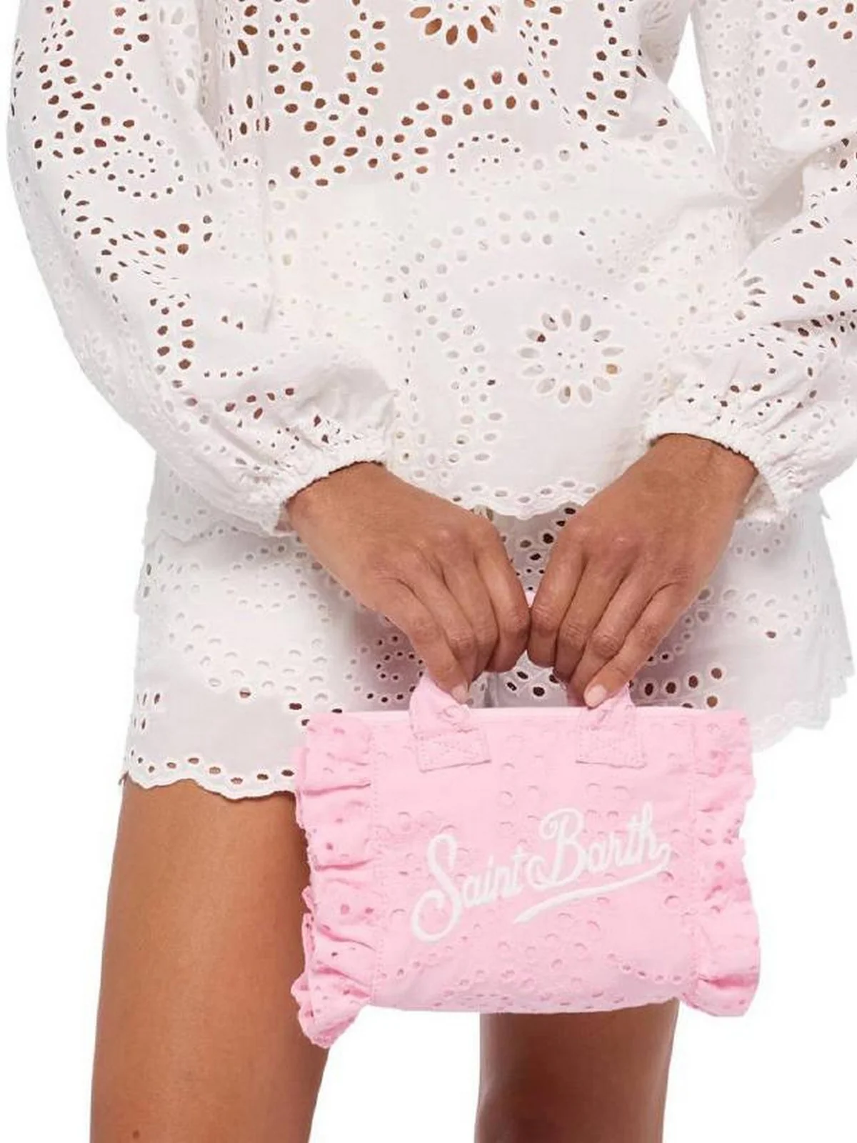 MC2 SAINT BARTH Borsa Donna  VANITY MINI VOLANT 02531L COTTON FLOWER EMBROIDERY 21 EMB - Image 2