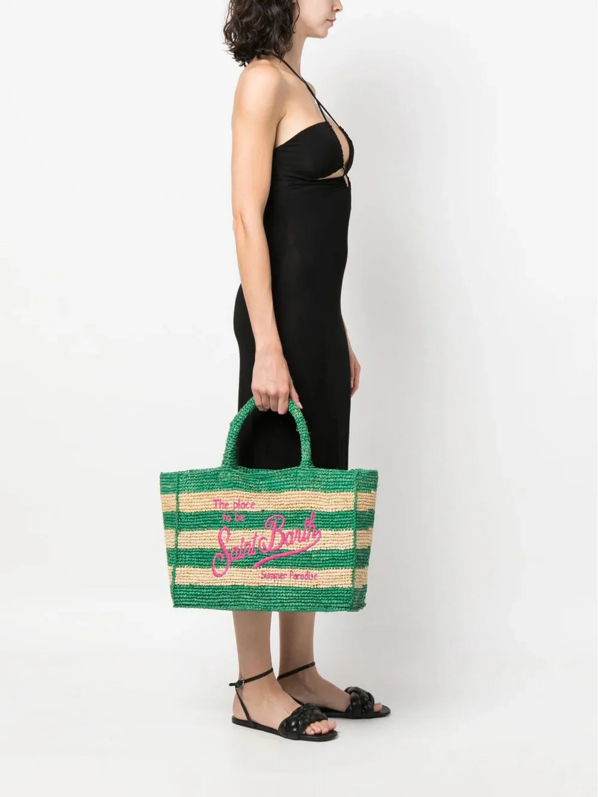 MC2 SAINT BARTH Borsa Donna VANITY RAFFIA 04658D Verde - Image 5