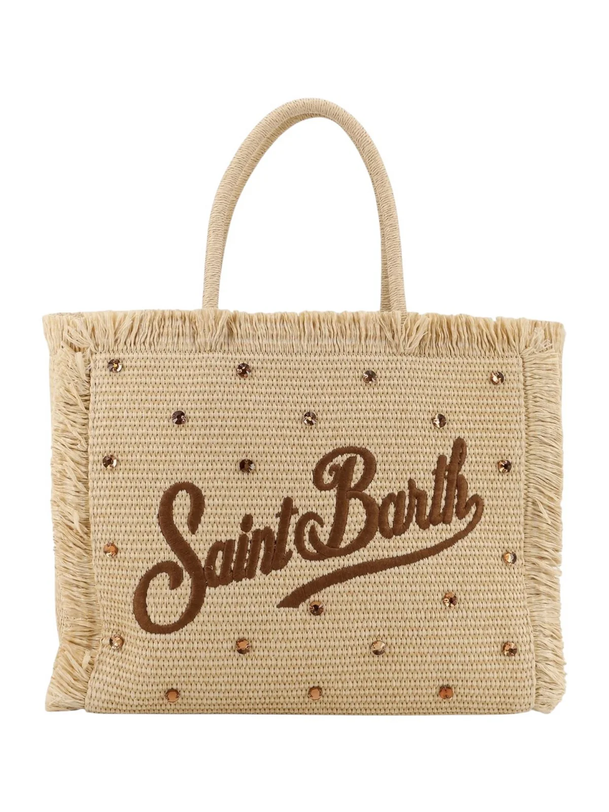 MC2 SAINT BARTH Borsa Donna VANITY STRAW N 02747L STRASS 18 EMB