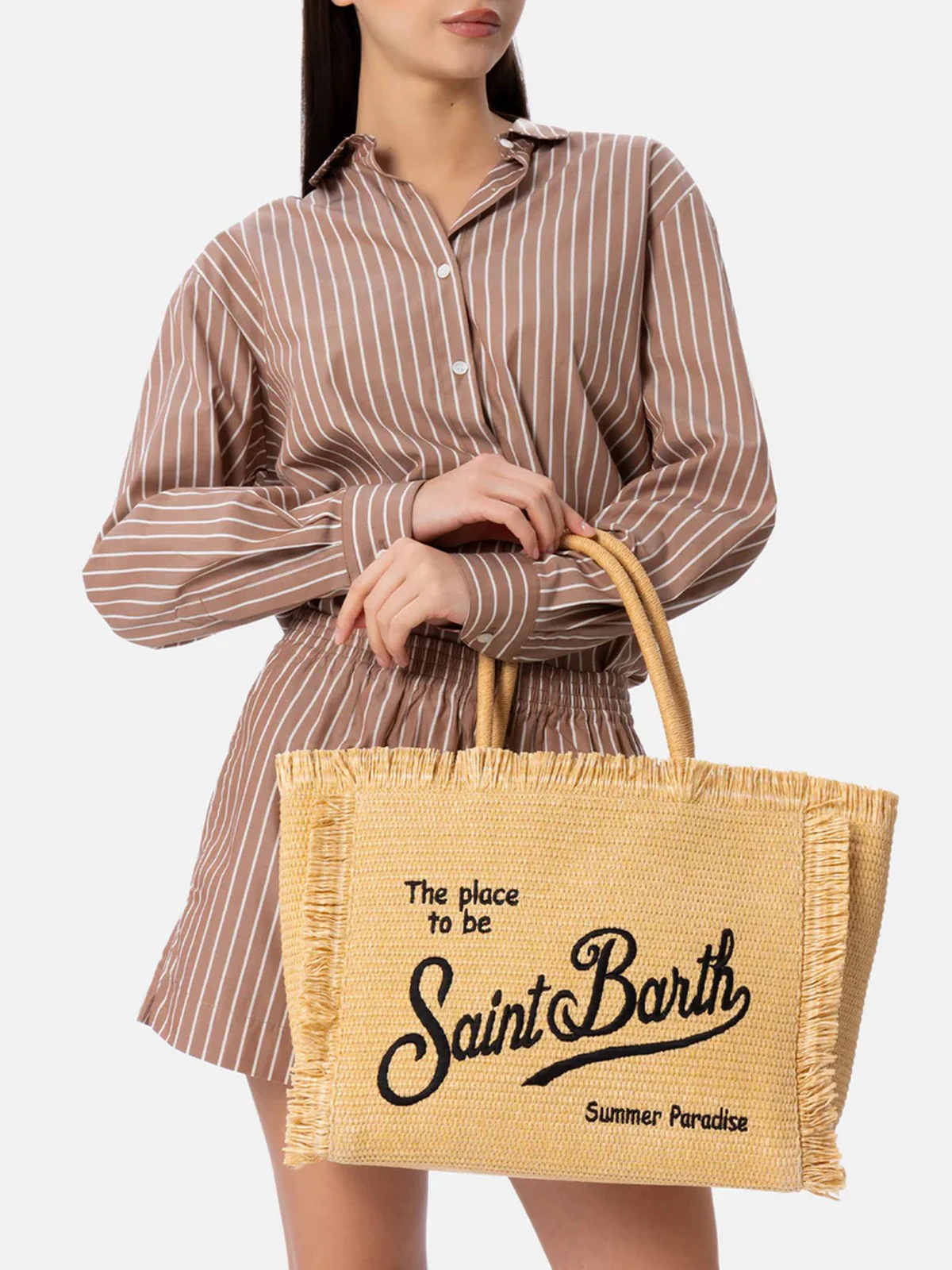 MC2 SAINT BARTH Borsa Donna  VANITY STRAW N 03251H Beige - Image 6